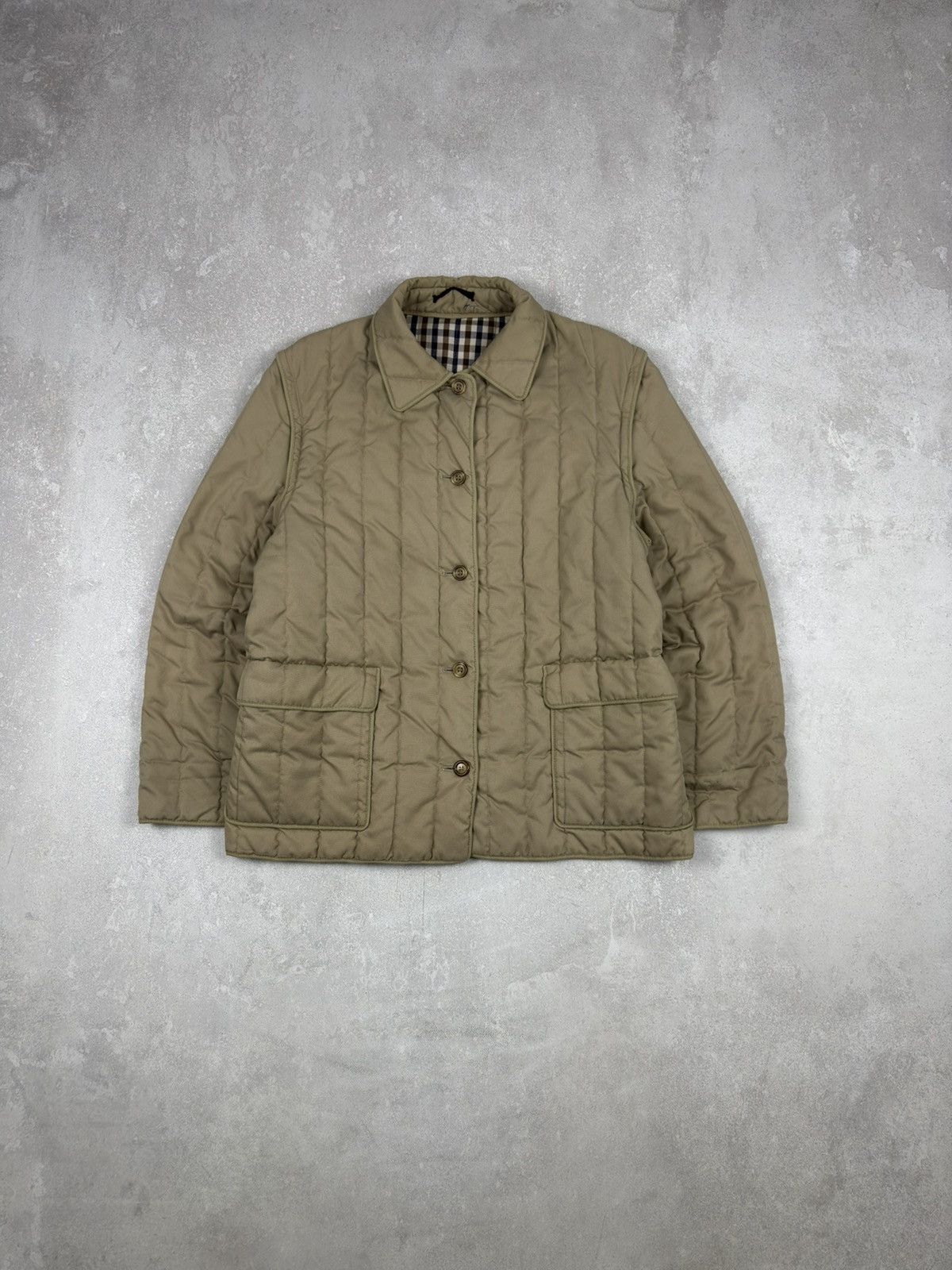 Aquascutum Vintage Aquascutum Quilted 2 in 1 Beige Jacket Gilet Nova Size M / US 6-8 / IT 42-44 - 4 Thumbnail