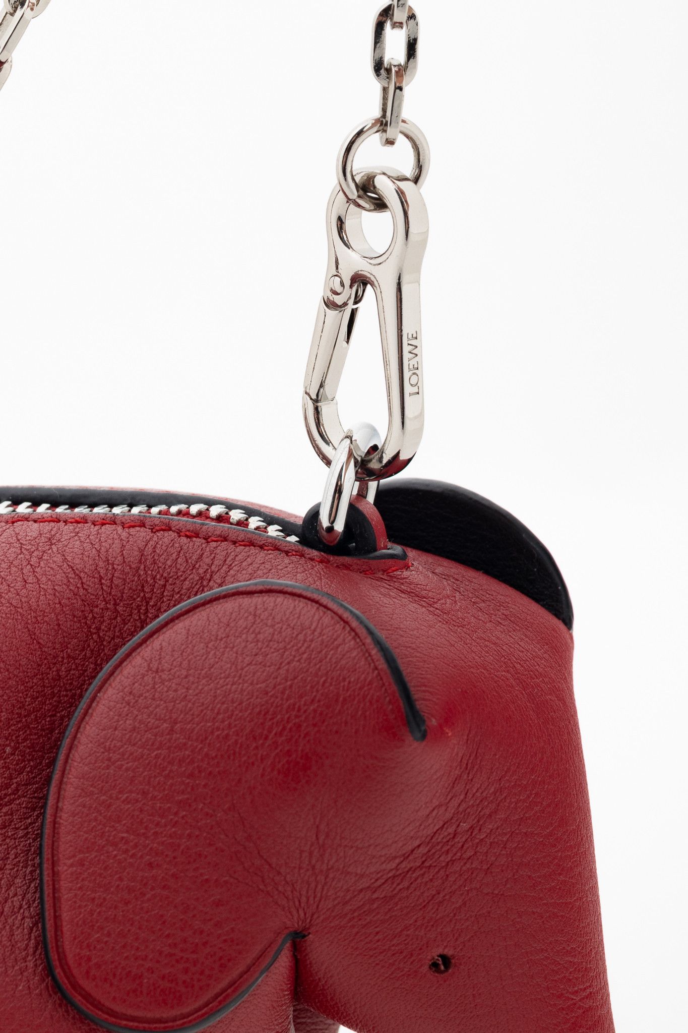 Loewe Loewe Red Calfskin Elephant Mini Coin Pouch Size ONE SIZE - 6 Thumbnail