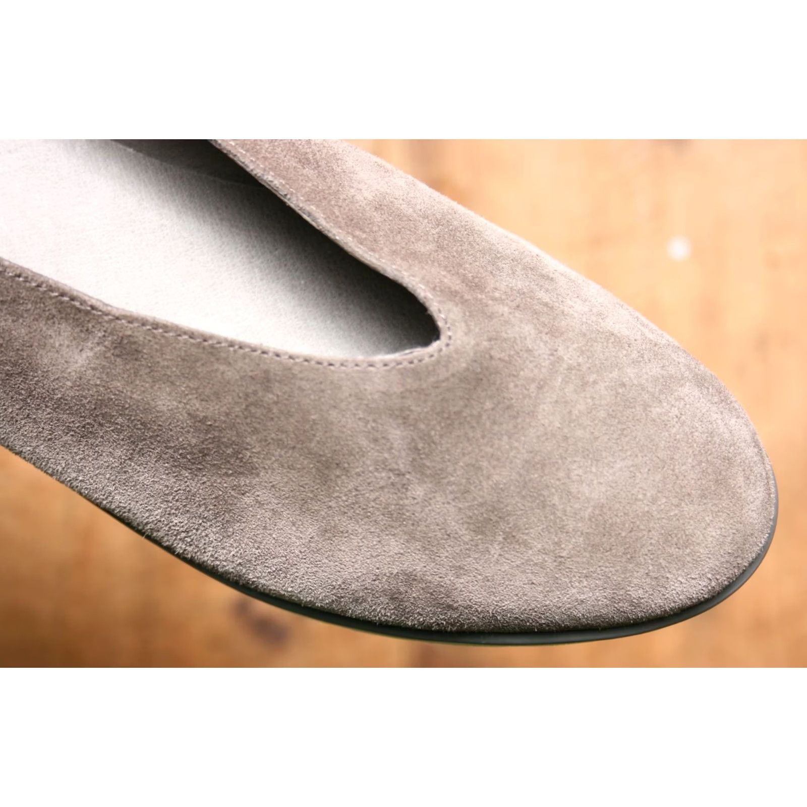 Eileen Fisher EILEEN FISHER Humor Graphite Sport Suede Mini Wedge Loafers Sz. 10 Women Leather Lining Gray Slip On Vintage Mens? Size US 10 / IT 40 - 6 Thumbnail