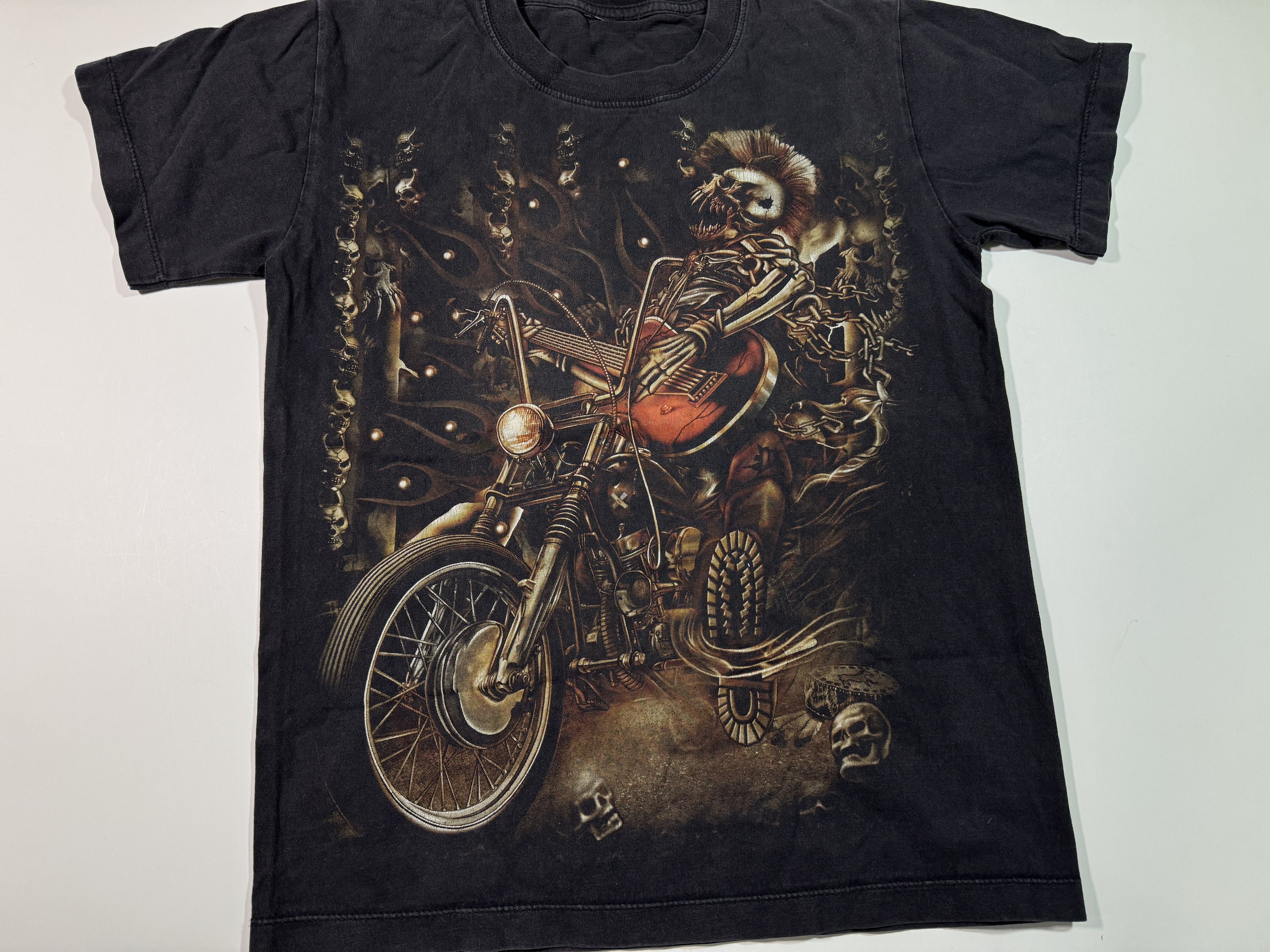 Other Vintage Ghost Rider T-shirt Grim Reaper Biker Black Tee S Size US S / EU 44-46 / 1 - 3 Thumbnail