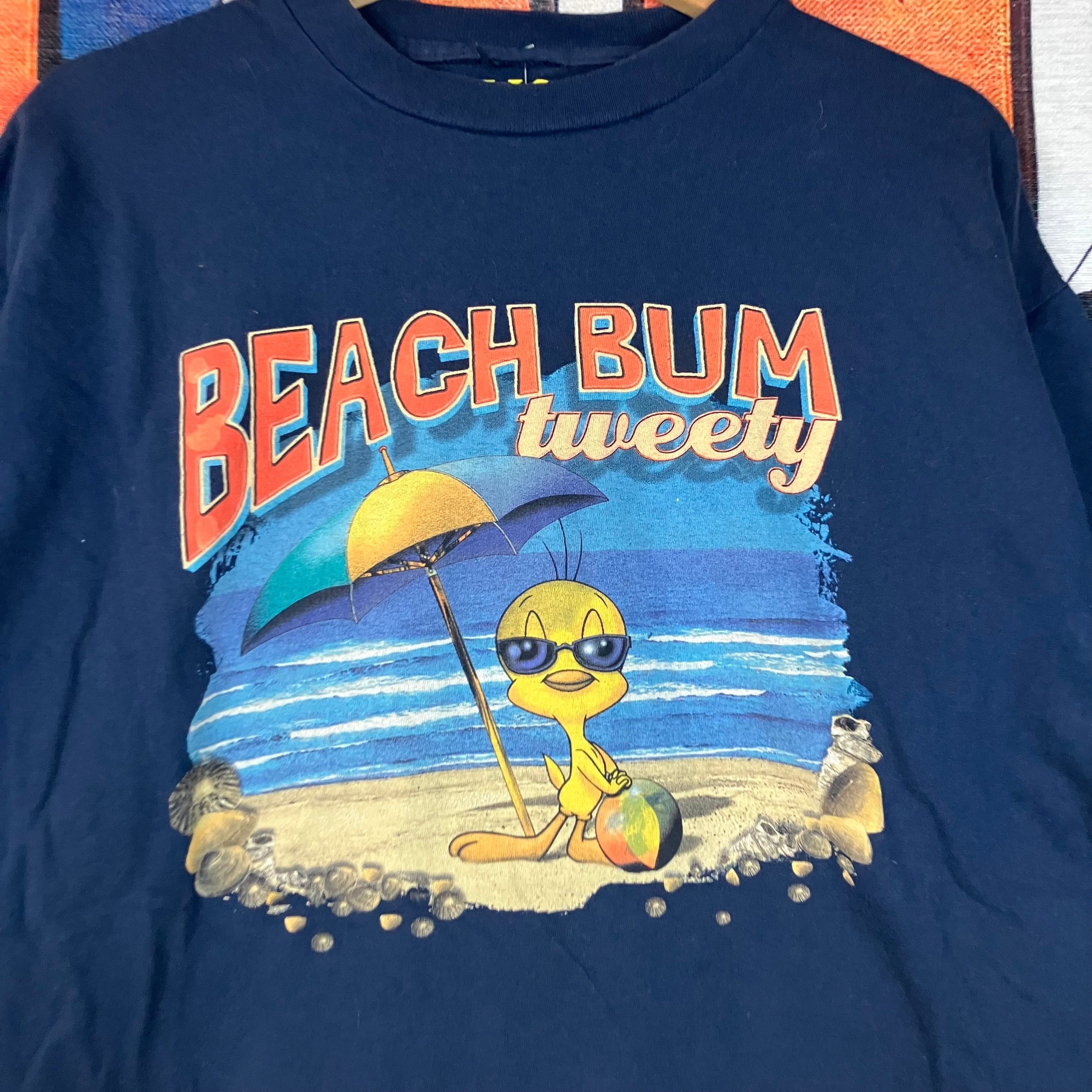 Vintage × Warner Bros Vintage 90s Y2K Looney Tunes Tweety Bird Beach Bum Tee Size Size US L / EU 52-54 / 3 - 4 Thumbnail