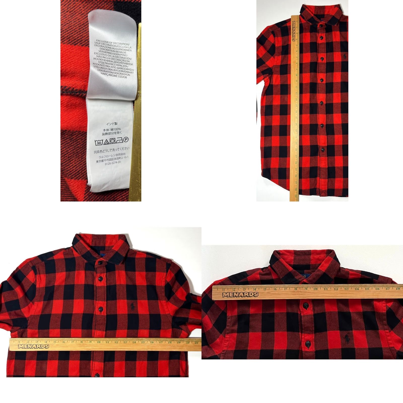Polo Ralph Lauren Polo Ralph Lauren Men’s Relaxed Fit Plaid Cotton Twill Shirt Sz M Red, Black Button-Up Shirt Size US M / EU 48-50 / 2 - 9 Thumbnail