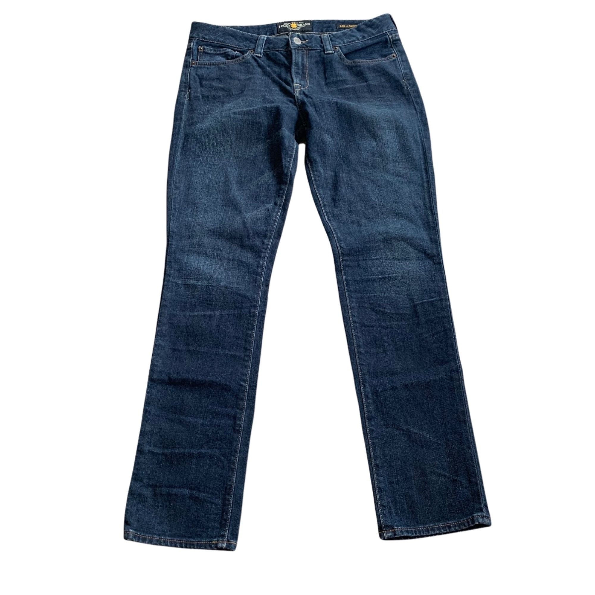 Lucky Brand Lucky Brand Halsted Lola Skinny Dark Wash Denim Jeans 10 Size 32" / US 10 / IT 46 - 7 Thumbnail