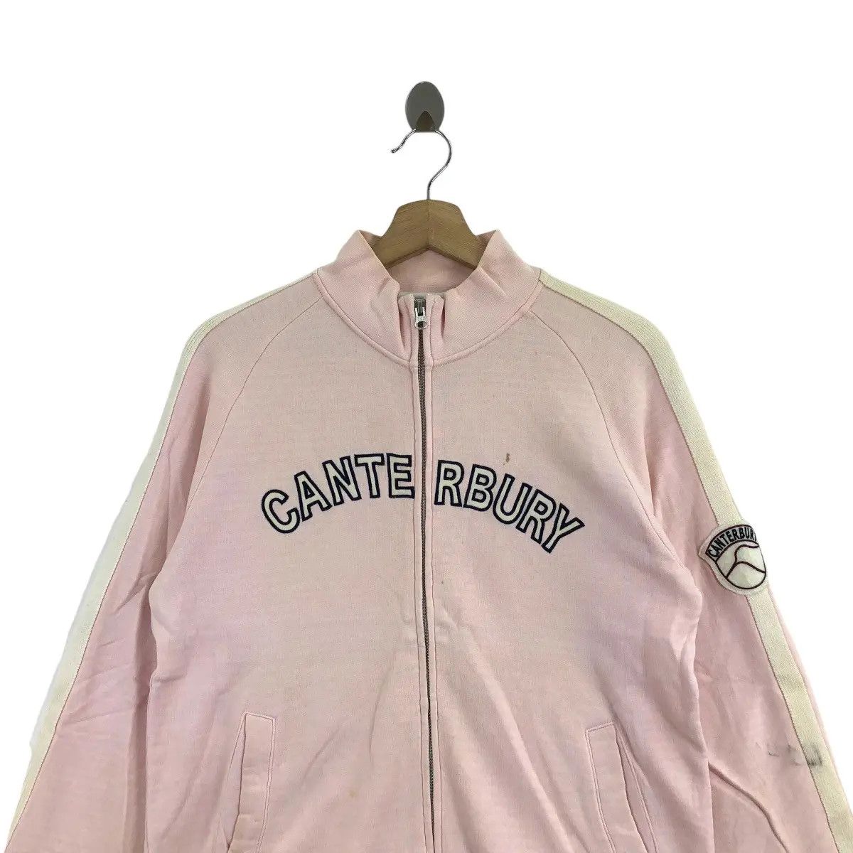 Canterbury of New Zealand Vtg CANTERBURY NEW ZEALAND Center Logo Sweater Pink Zipper Size L / US 10 / IT 46 - 4 Thumbnail