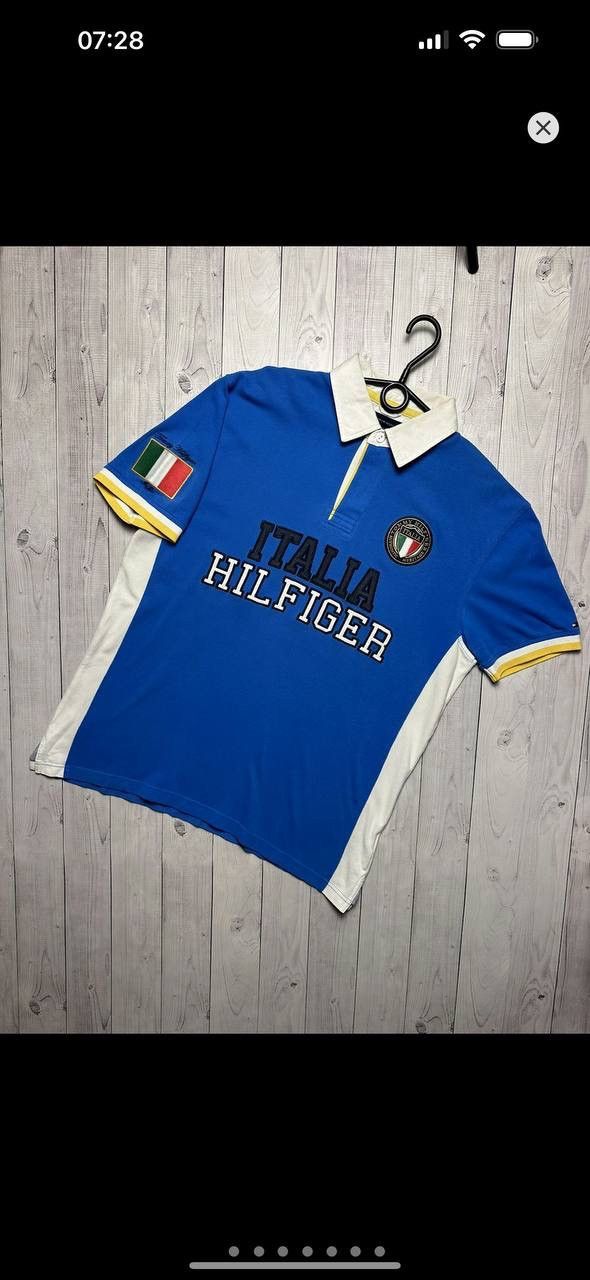Tommy Hilfiger Vintage polo Tommy Hilfiger Italy big logo Size US L / EU 52-54 / 3 - 1 Thumbnail