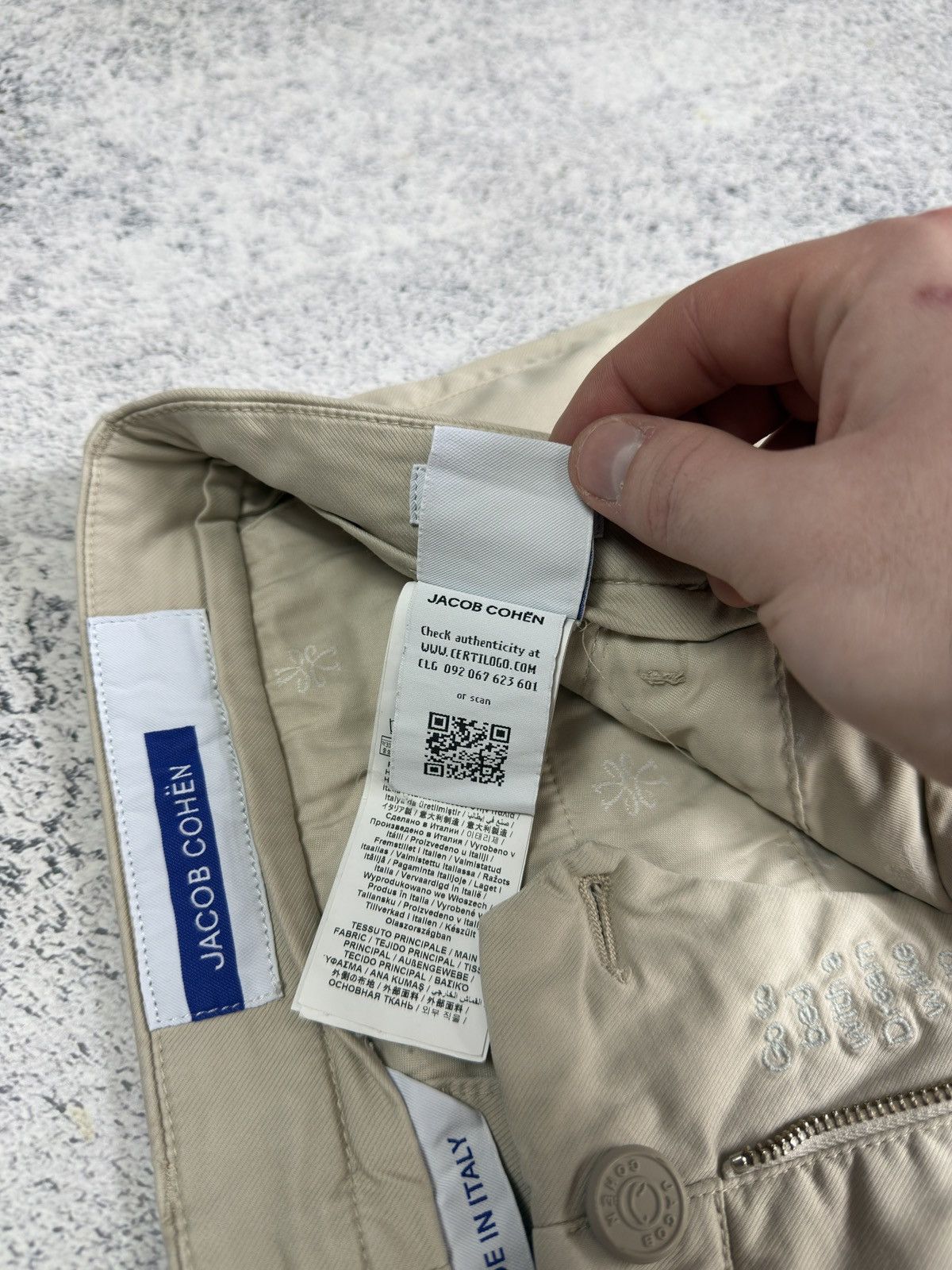 Jacob Cohen Jacob Cohen Made in Italy Luxury Chinos Slim Trousers Beige Size US 33 - 14 Thumbnail
