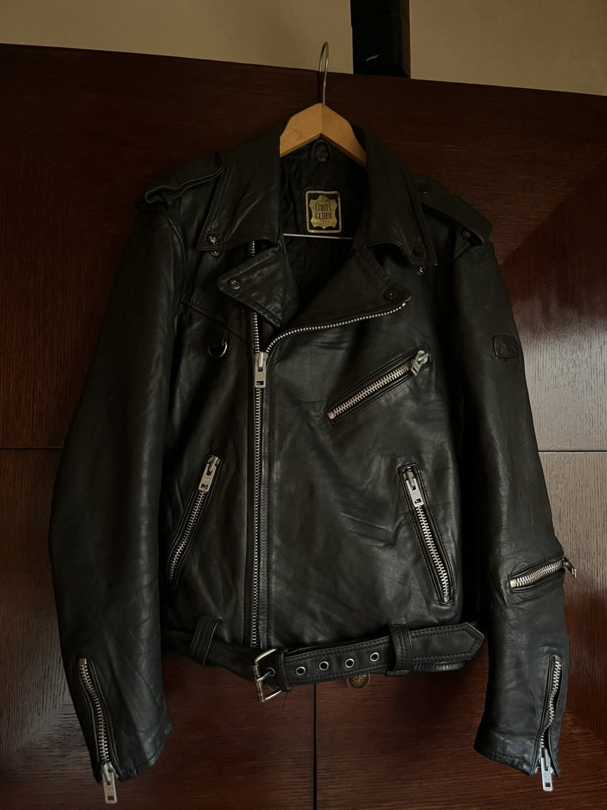 Vintage VINTAGE 80's AMI LONDON LEATHER MOTORCYCLE JACKET | Grailed