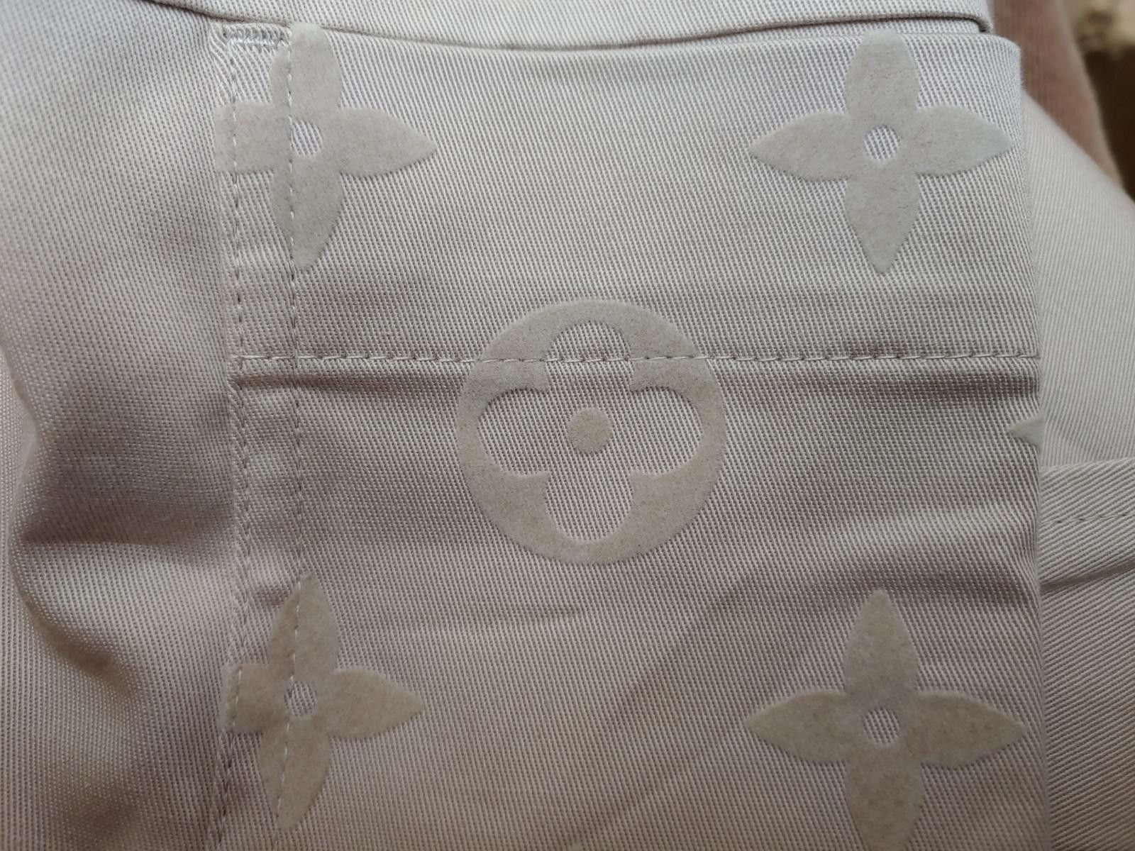 Louis Vuitton Louis Vuitton Monogram Flocked Workwear Pants in Beige Size US 34 / EU 50 - 3 Thumbnail