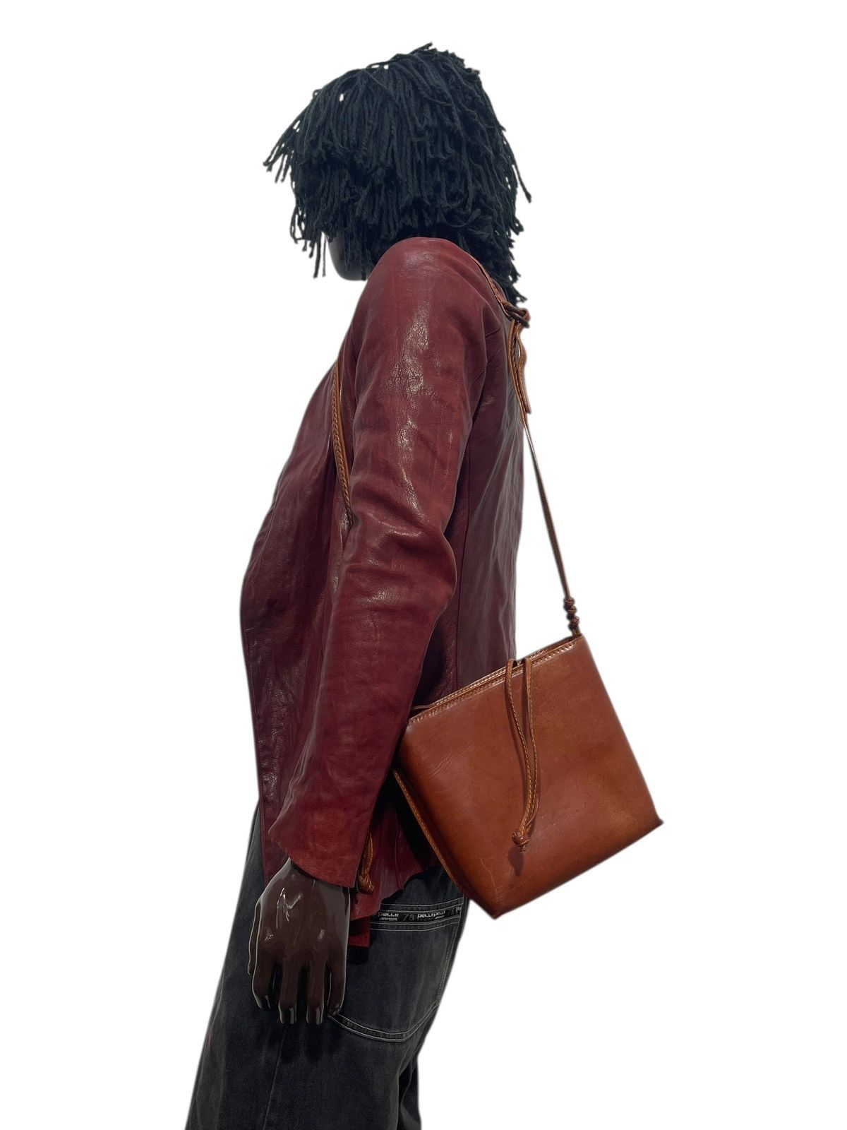 Comme des Garcons × Stussy Full Leather Beauty Patina Re Creation Cross Body Bag 2🟩0 Size ONE SIZE - 3 Thumbnail