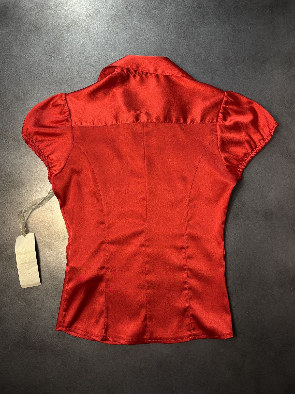 MotivMfg × Vintage Vintage Motivi Satin Shirt Short Sleeve Italy Y2K 1990s 2000 Size M / US 6-8 / IT 42-44 - 8 Thumbnail