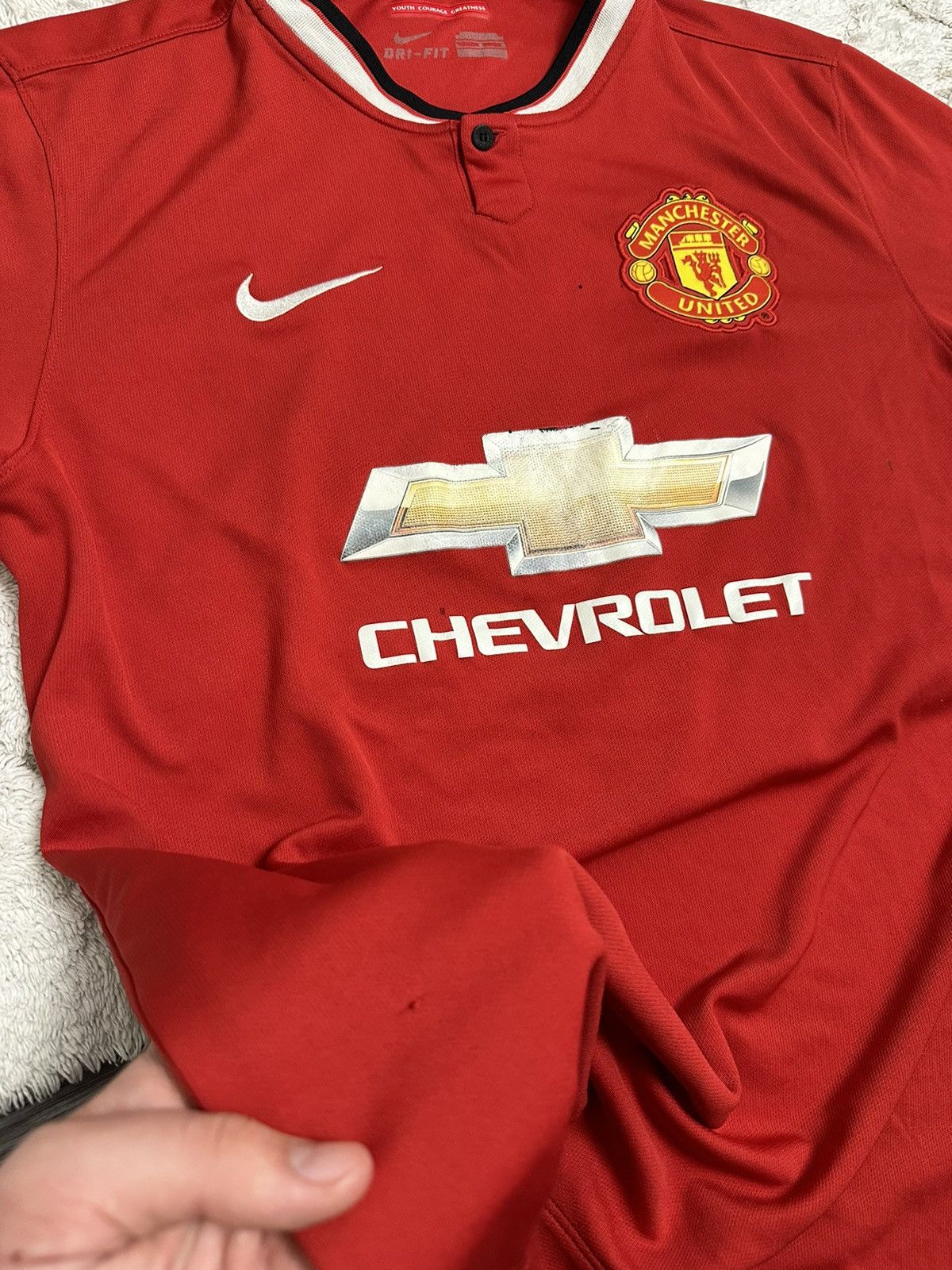 Nike Nike Vintage Manchester United 2014/2015 Red Jersey hype Size US L / EU 52-54 / 3 - 6 Thumbnail