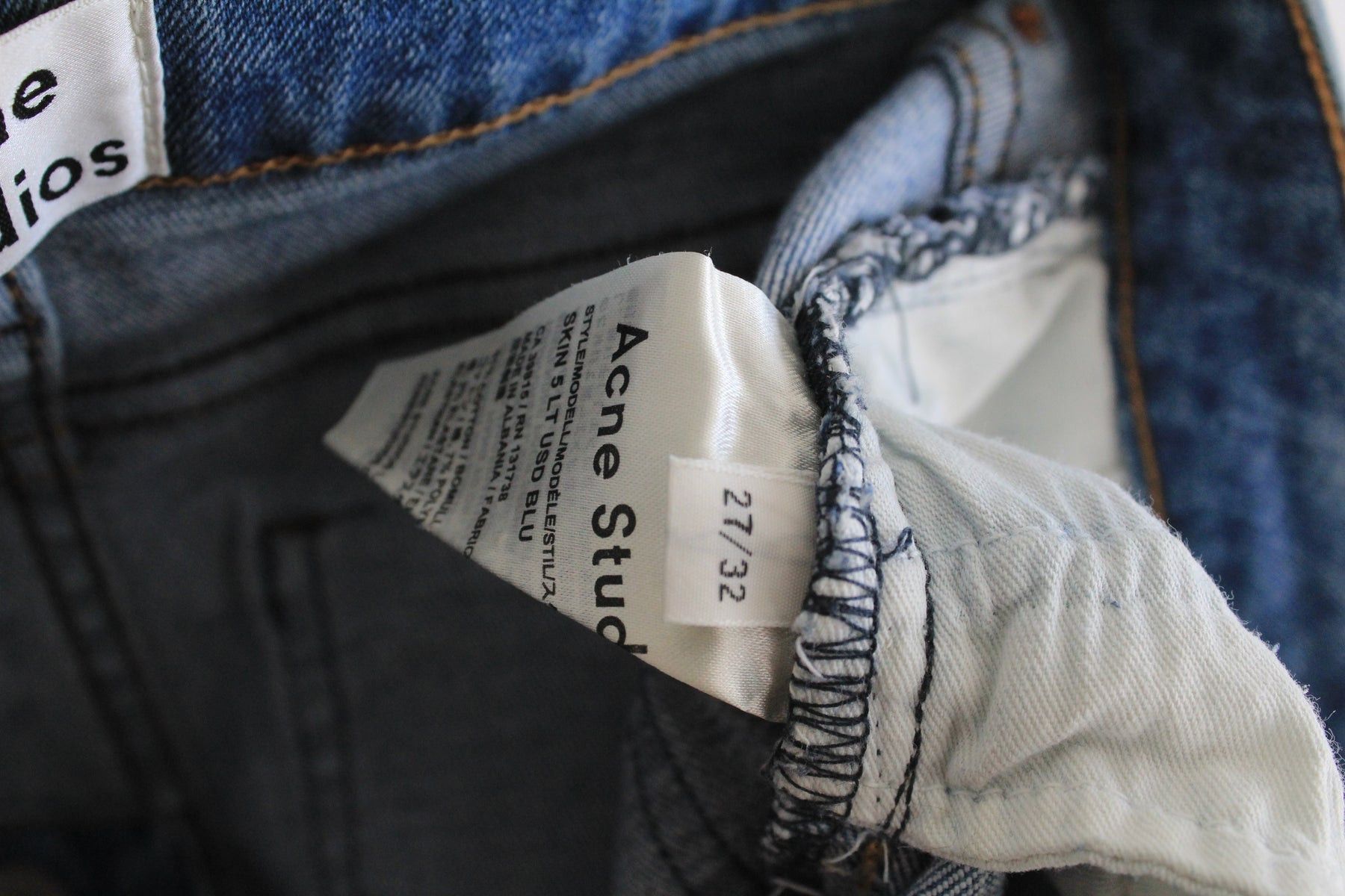 Acne Studios Acne Studios Skin 5 Lt Usd Blu Jeans Women's 27/32 Size 27" / US 4 / IT 40 - 4 Thumbnail