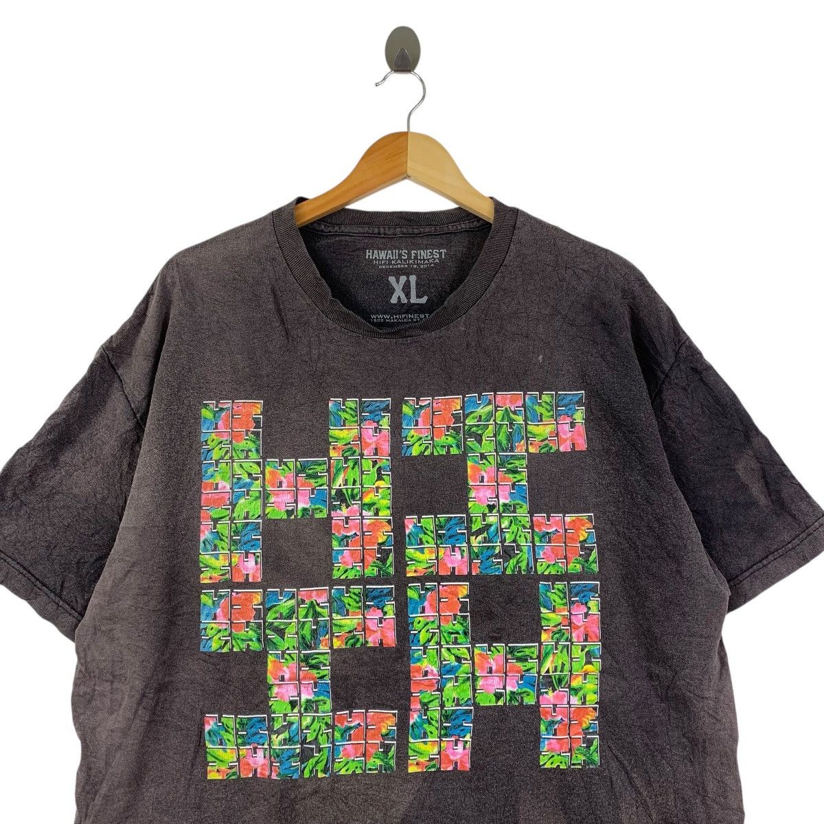 Vintage Hawaii’s Finest HIFI Kalikimaka 2014 Floral Block Graphic Size US XL / EU 56 / 4 - 2 Thumbnail