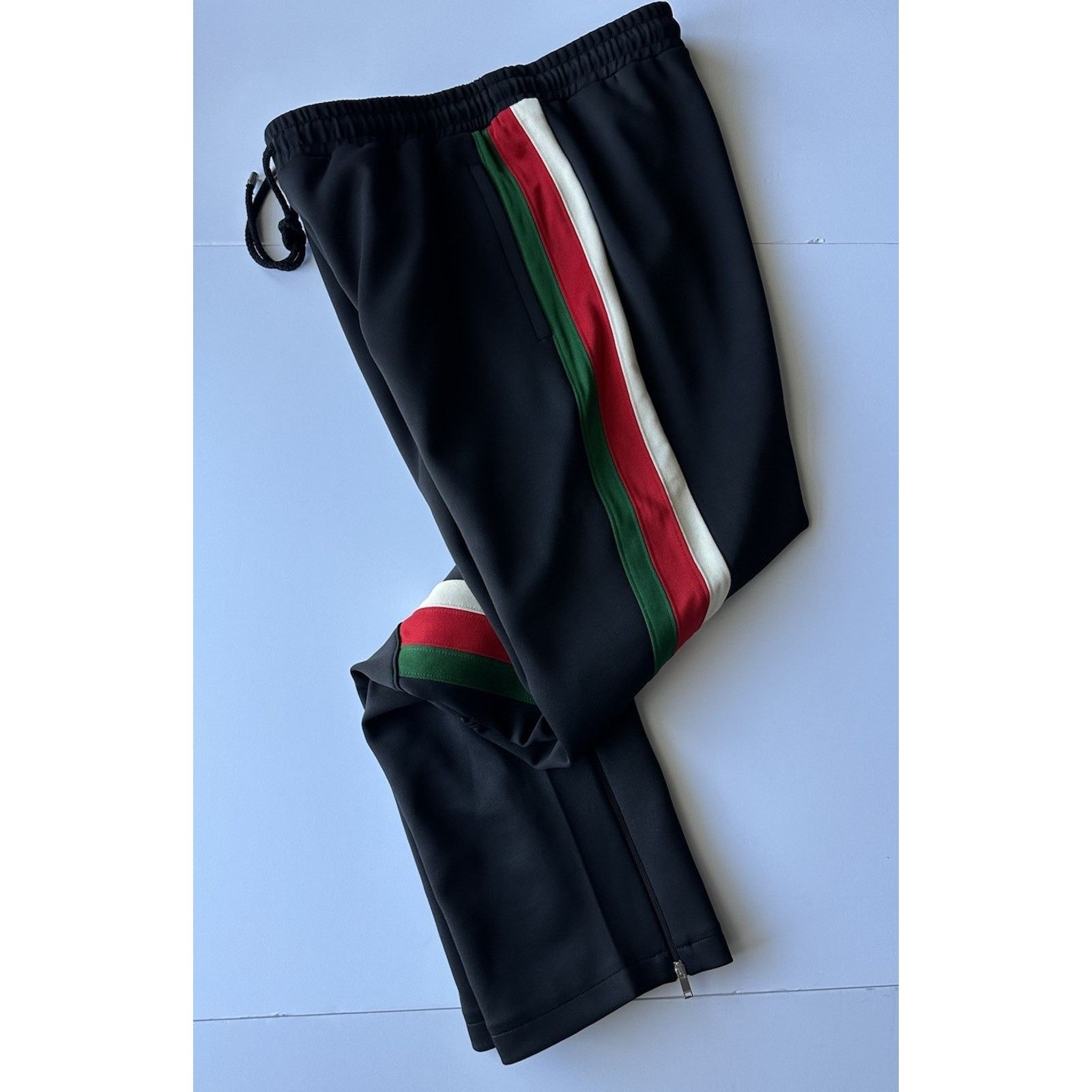 Gucci Neoprene Black Web Jogging Pants 3XL (36”) 698461