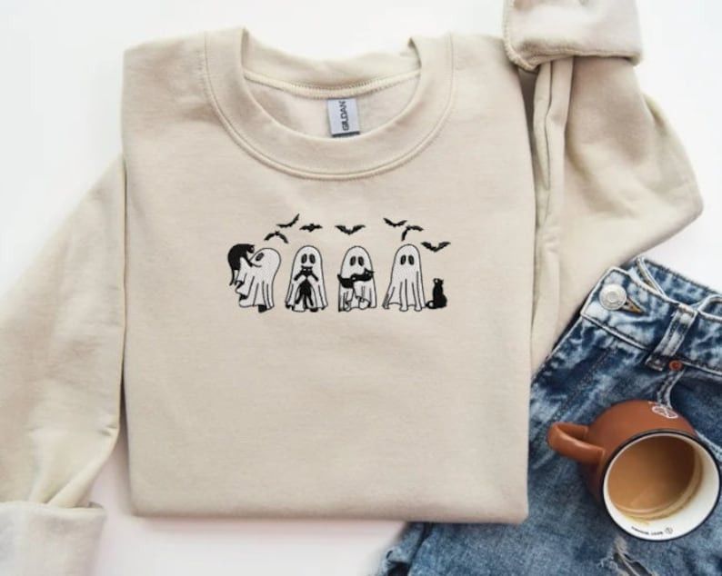 Designer Halloween Embroidered Sweatshirt Size M / US 6-8 / IT 42-44 - 1 Thumbnail