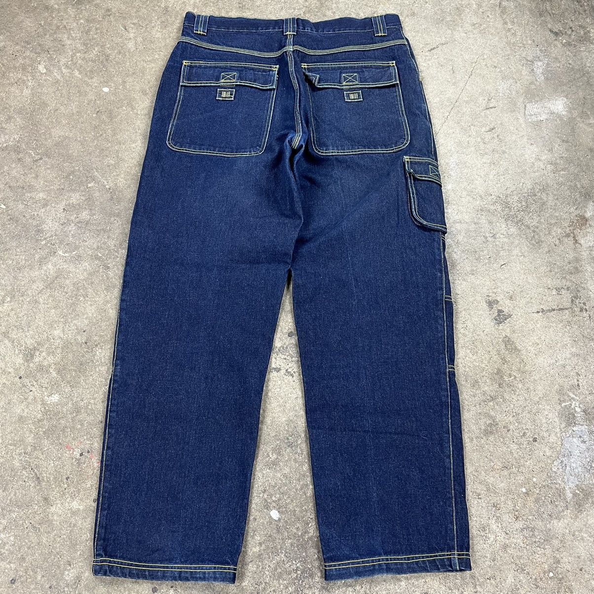 Vintage 90’s Baggy Trust Double Knee Cargo Jeans Size US 38 / EU 54 - 2 Thumbnail