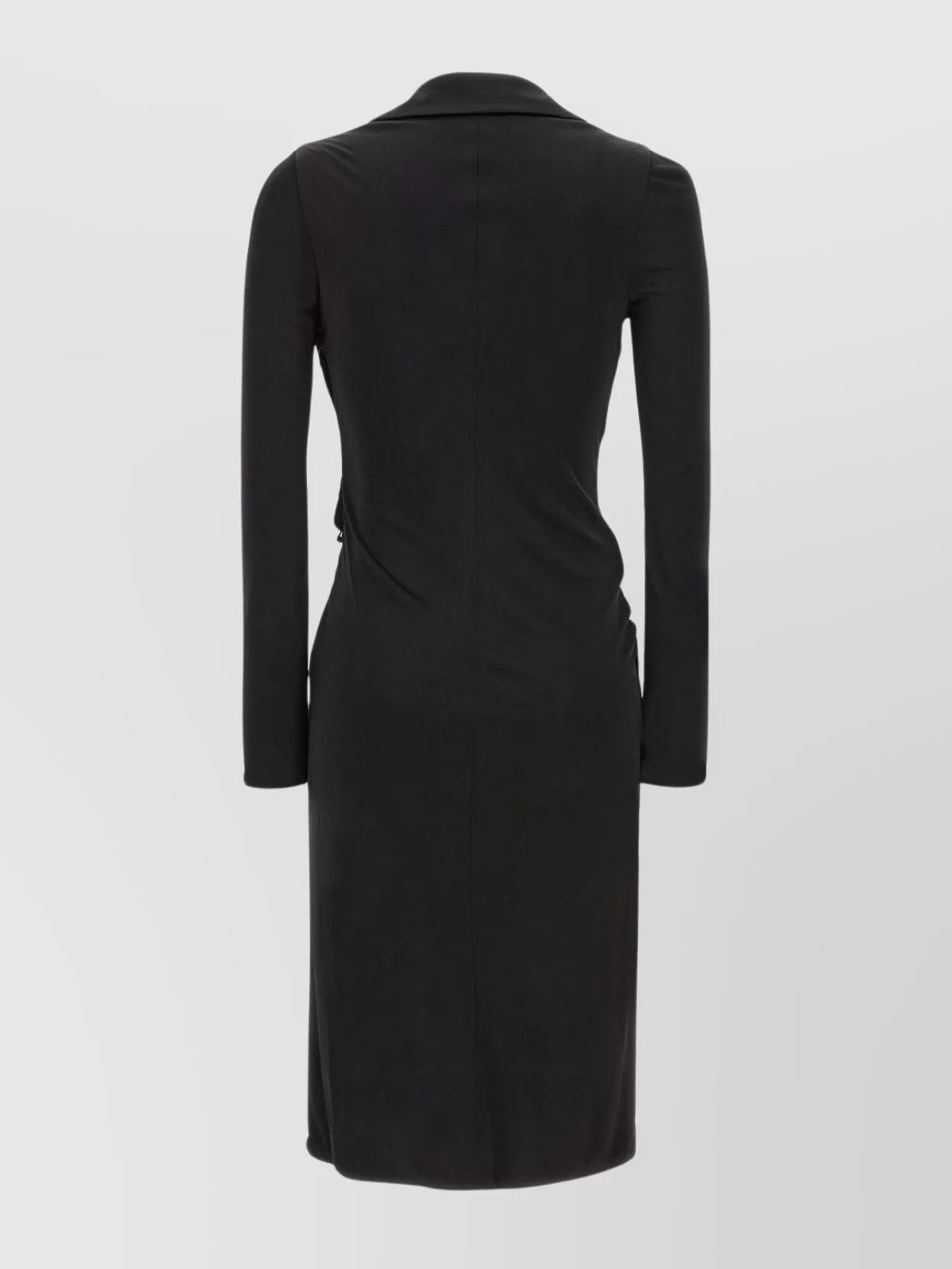 Versace o1s22i1n1024 Draped Jersey Dress in Black Size M / US 6-8 / IT 42-44 - 2 Thumbnail