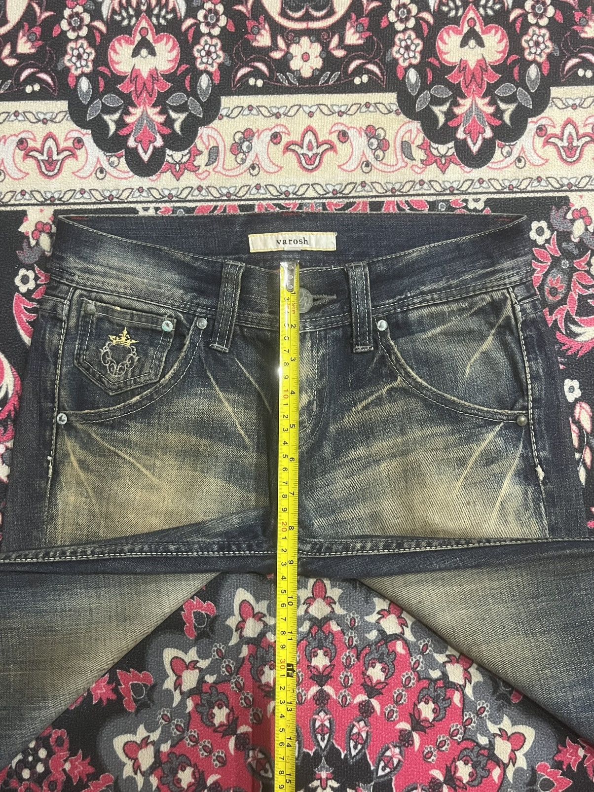 Undercover Varosh Blowout Distressed Mud Whisker Washed Zipper Leg Jean Size US 29 - 15 Thumbnail