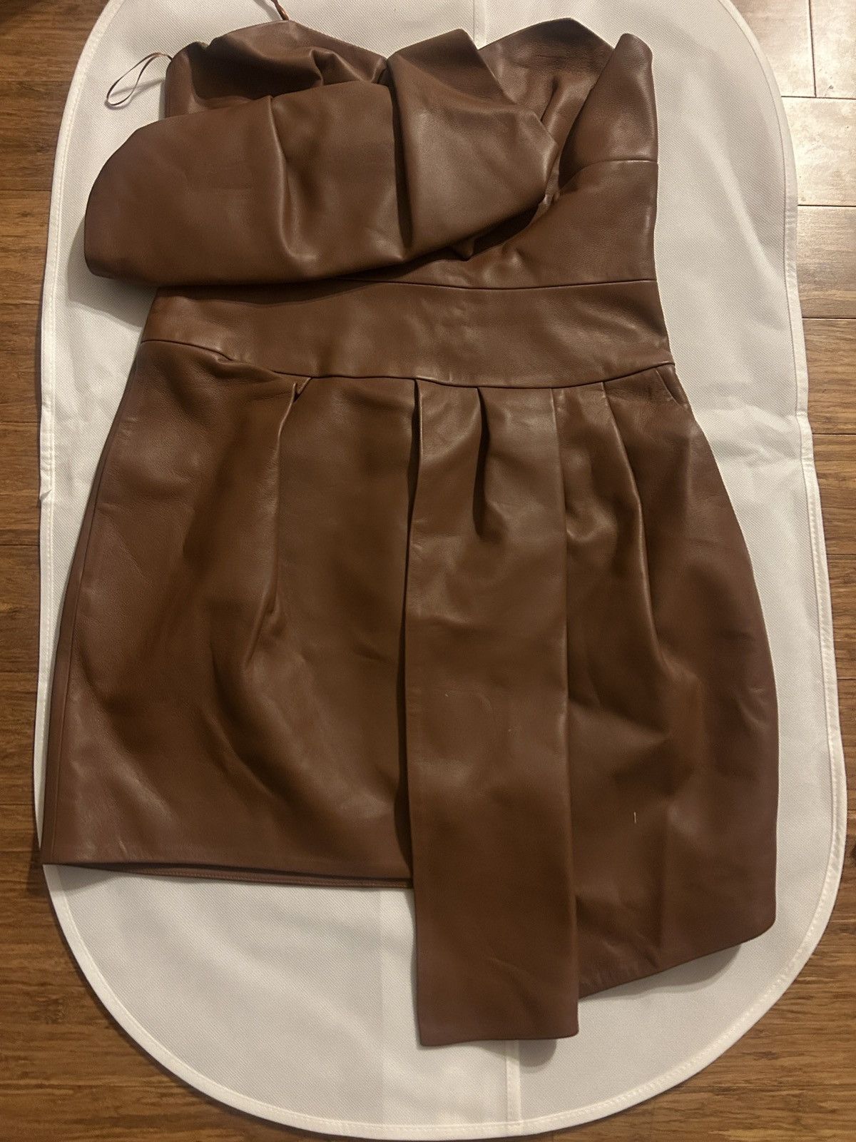Alexandre Vauthier ALEXANDRE VAUTHIER Strapless gathered leather Dress MSRP4463 Size M / US 6-8 / IT 42-44 - 6 Thumbnail