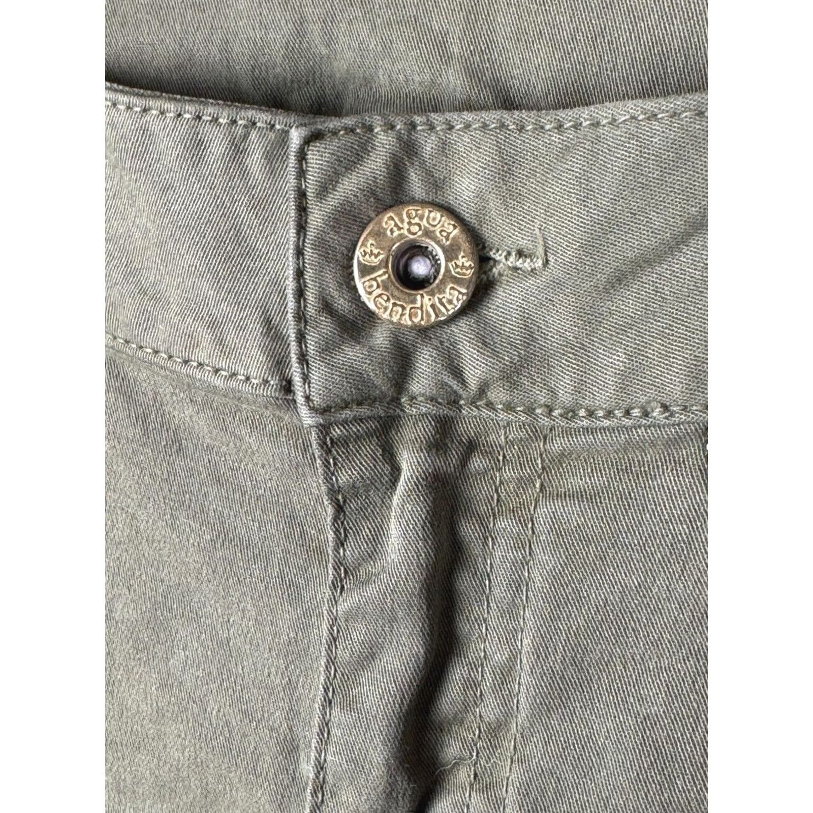 Vintage VINTAGE Agua Bendita Shorts Women's 10 Embellished B. Salvaje Short Cotton Green Chino Twill Women's 10 Green Size 32" / US 10 / IT 46 - 5 Thumbnail