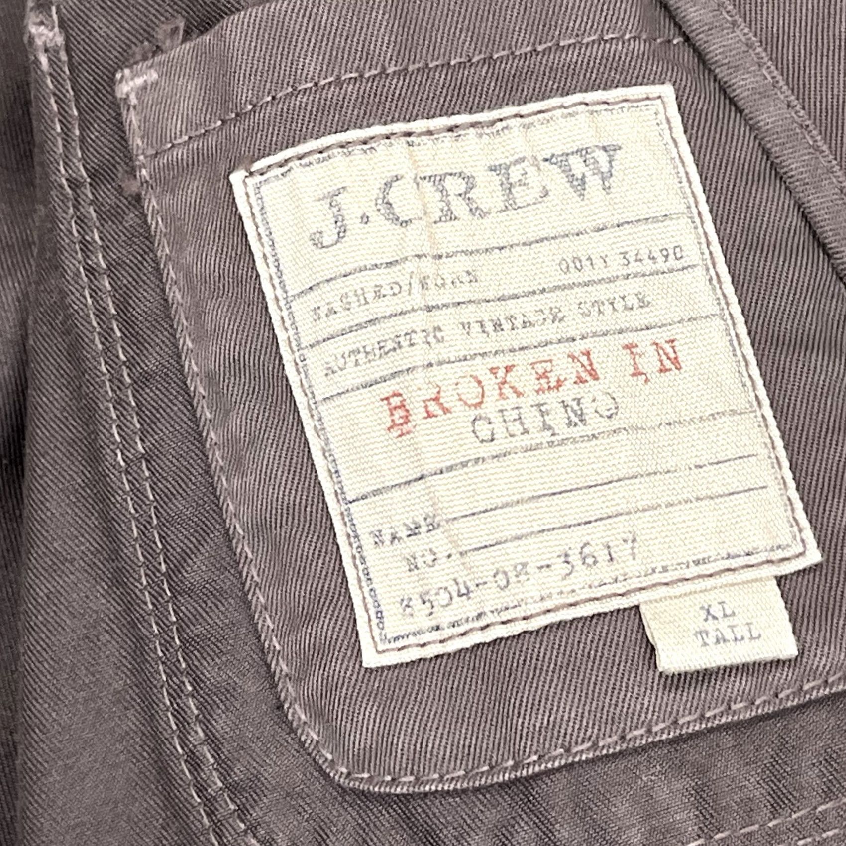 J.Crew J.CREW Blazer Shirt Chino Broken In XLT Beige Khaki Mens Twill Notch Lapel Four-Button Single-Breasted Casual Size 46R - 4 Thumbnail