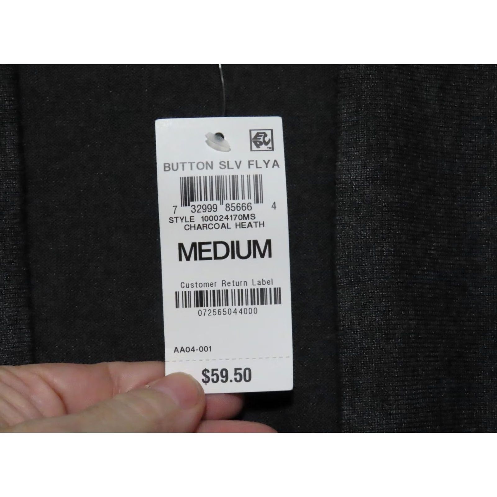 JM Collection JM Collection Cardigan Open Front Women M Gray Raglan Sleeve Pocket Button Knit Casual Ladies Fall Winter Charcoal Heath Solid Size M / US 6-8 / IT 42-44 - 6 Thumbnail