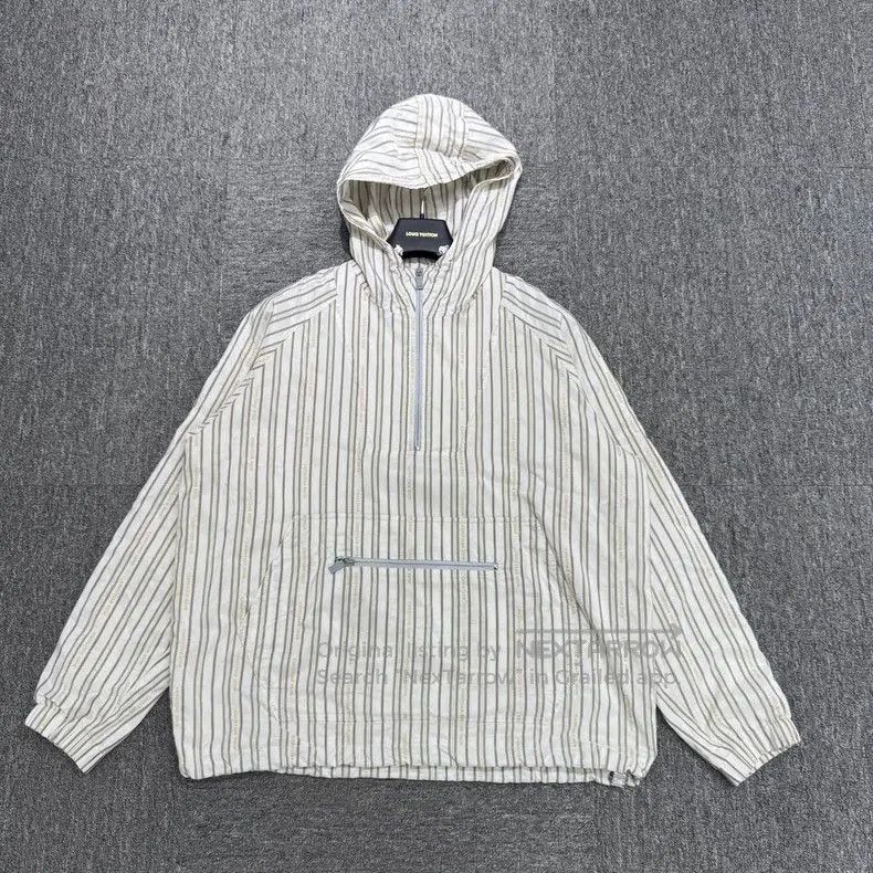 Dior Dior Striped Half-Zip Hooded Jacket. Size US L / EU 52-54 / 3 - 1 Thumbnail