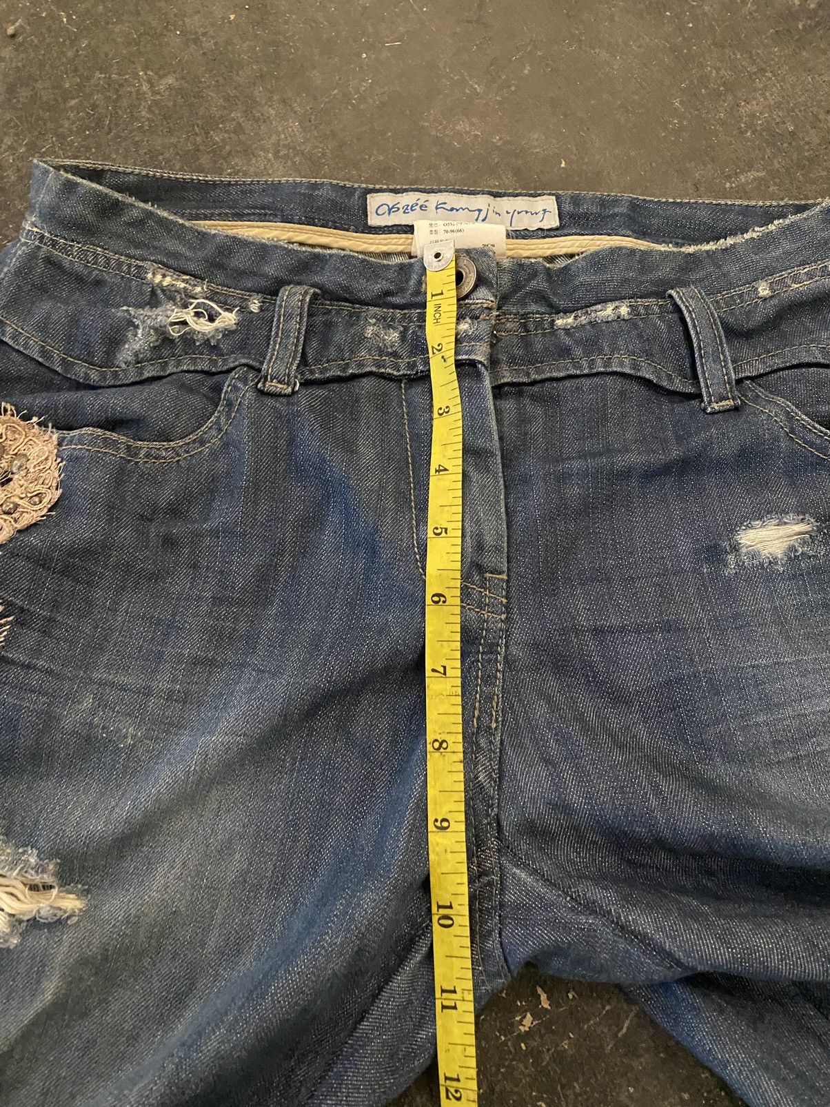 If Six Was Nine × Japanese Brand × Le Grande Bleu (L.G.B.) Cae zee Avant Garde Distressed Jeans Size 28" / US 6 / IT 42 - 17 Thumbnail