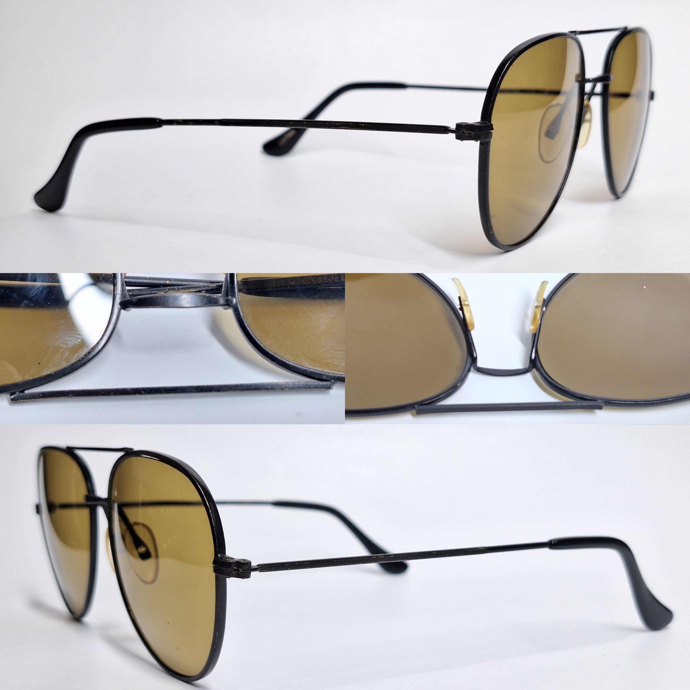 Other 90s Japan Vintage Black Aviator Double Bridge Sunglasses Size ONE SIZE - 4 Thumbnail