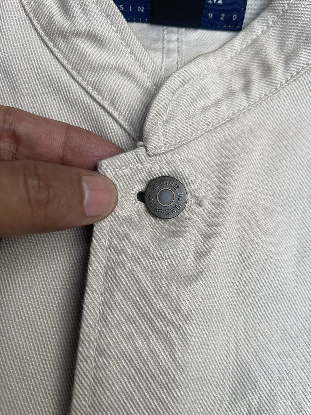 Eddie Bauer Eddie Bauer Denim Jacket Made in Japan Mandarin Collar Size US S / EU 44-46 / 1 - 4 Thumbnail