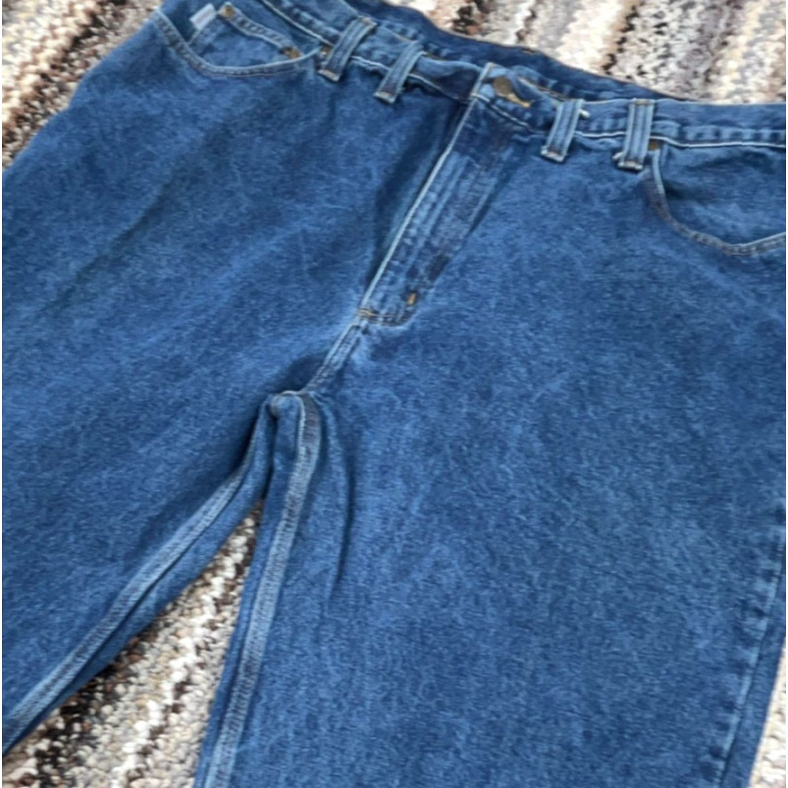 Carhartt Carhartt Jeans Men 44x32 Straight Leg Relaxed Fit Dark Wash Work Wear Baggy Size US 44 / EU 60 - 4 Thumbnail