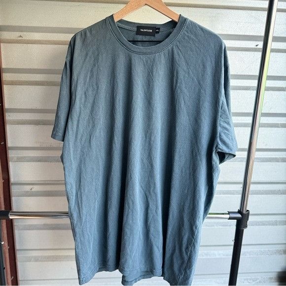 Designer × Talentless NEW TALENTLESS MENS DROP SHOULDER TEE SLATE BLUE SZ 2XL XXL Size US XXL / EU 58 / 5 - 2 Thumbnail