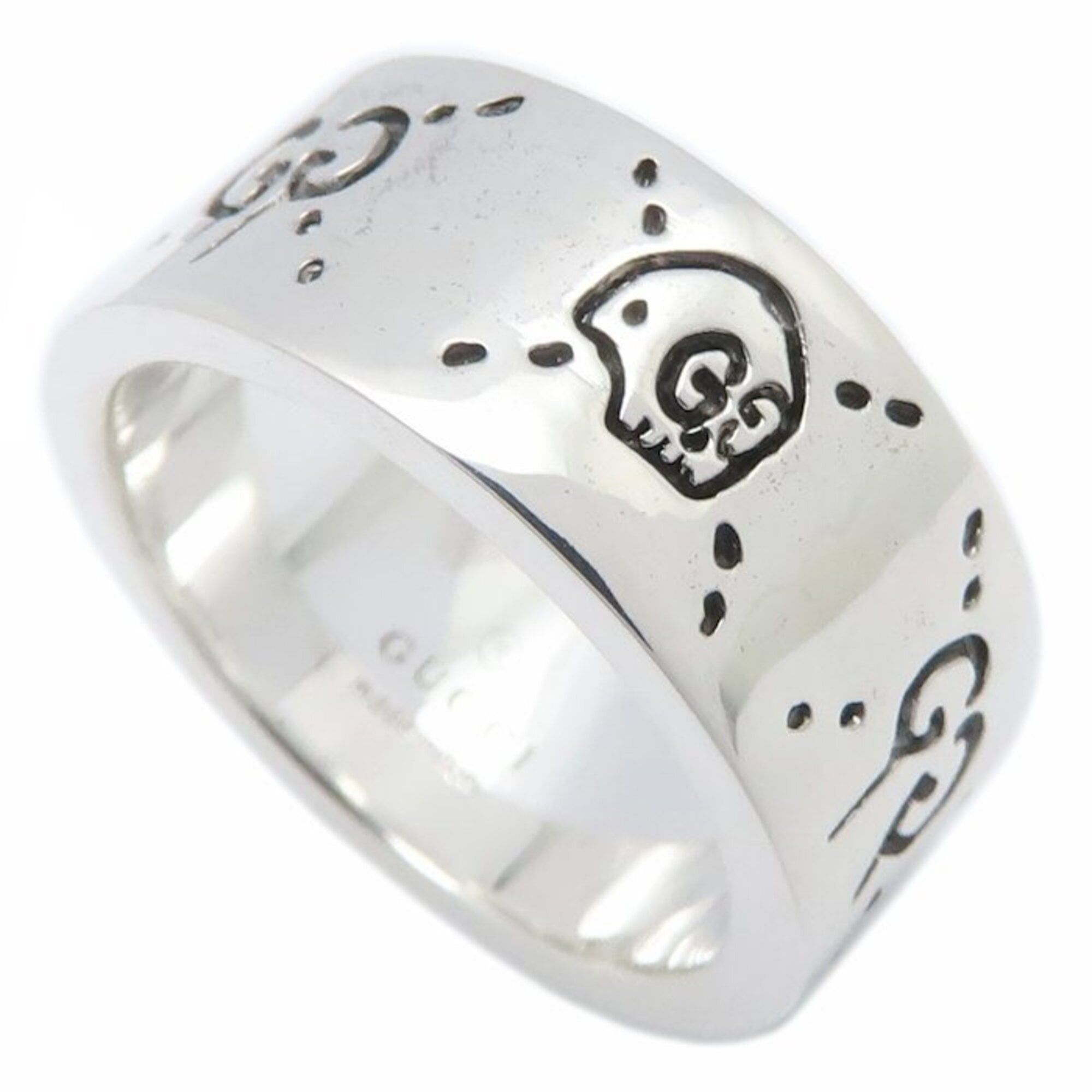 Gucci GUCCI Icon Ghost Ring, GG, #14, SV925, Women's, 295400 Size ONE SIZE - 1 Thumbnail