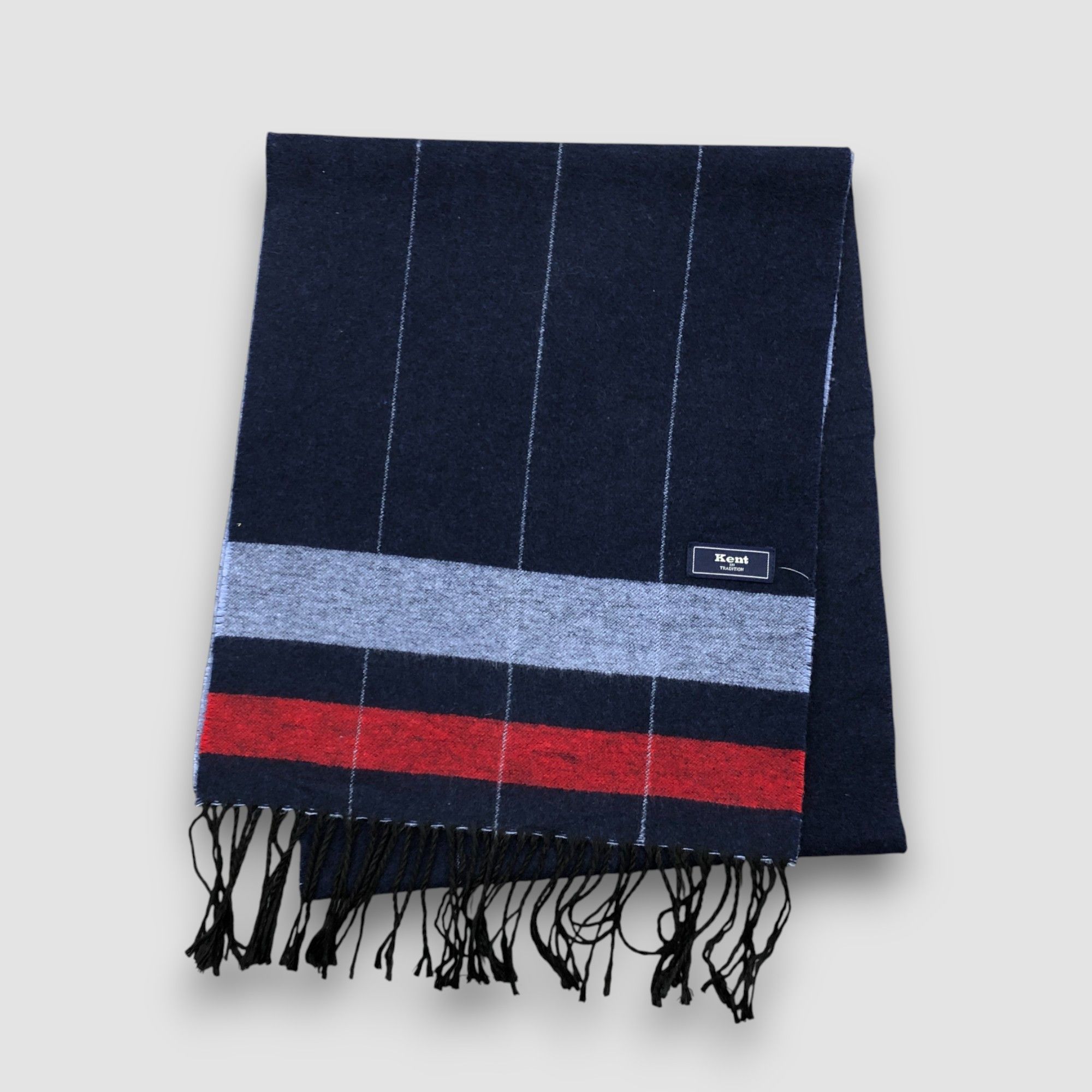 Japanese Brand Vintage Kent Scarf Muffler Wool Winter Fringe Neck Scarves Size ONE SIZE - 2 Thumbnail
