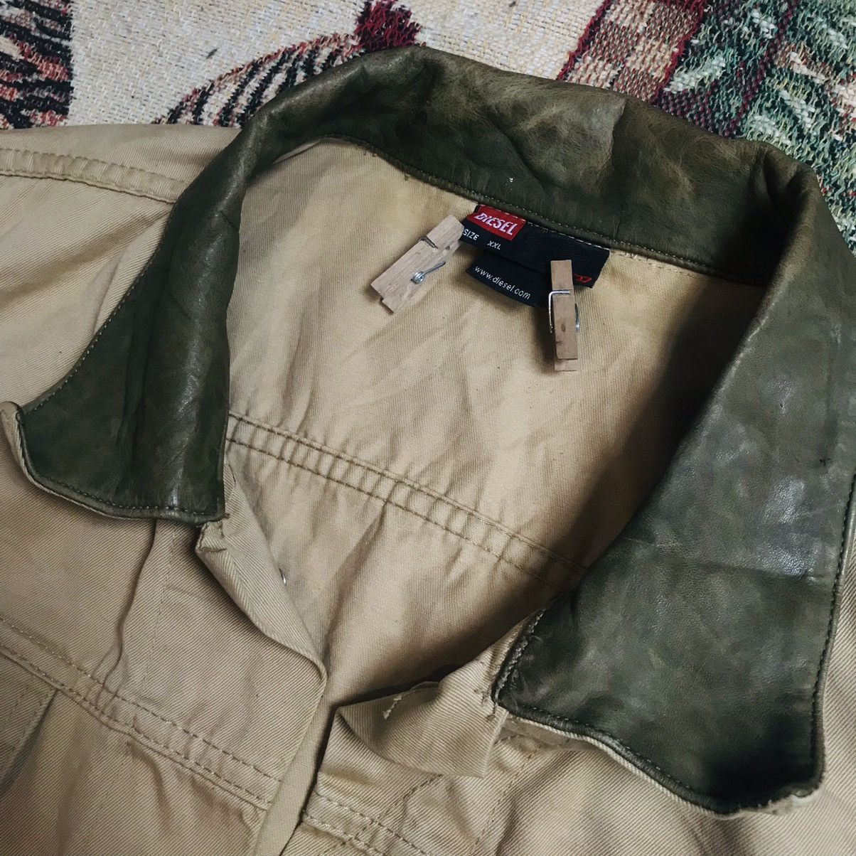 Diesel × Vintage Vintage Diesel Leather Collar Detroit Jacket Size US XXL / EU 58 / 5 - 4 Thumbnail