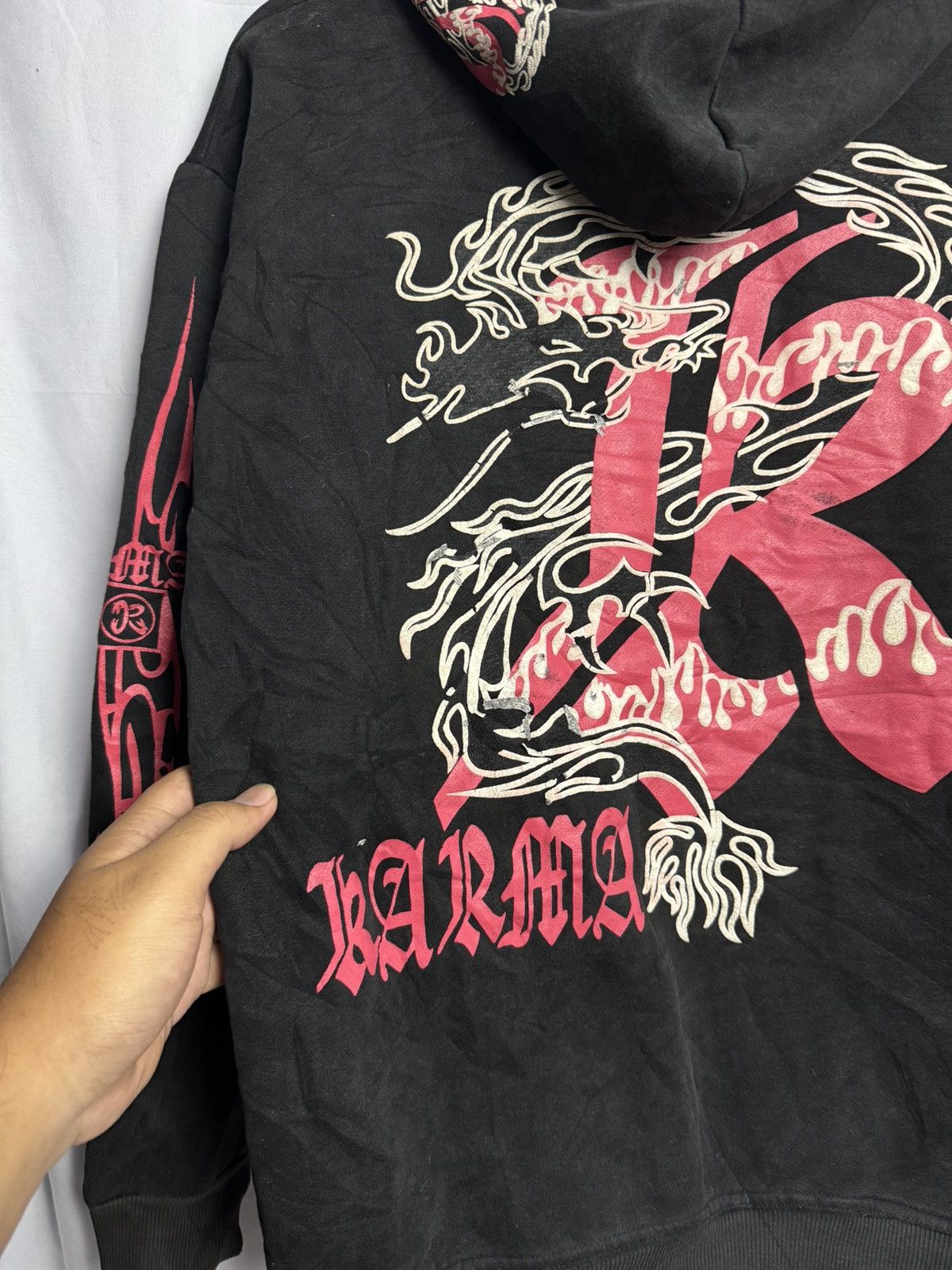 If Six Was Nine × Japanese Brand × Le Grande Bleu (L.G.B.) Tribal Dragon Hoodie By Karma Size US L / EU 52-54 / 3 - 4 Thumbnail