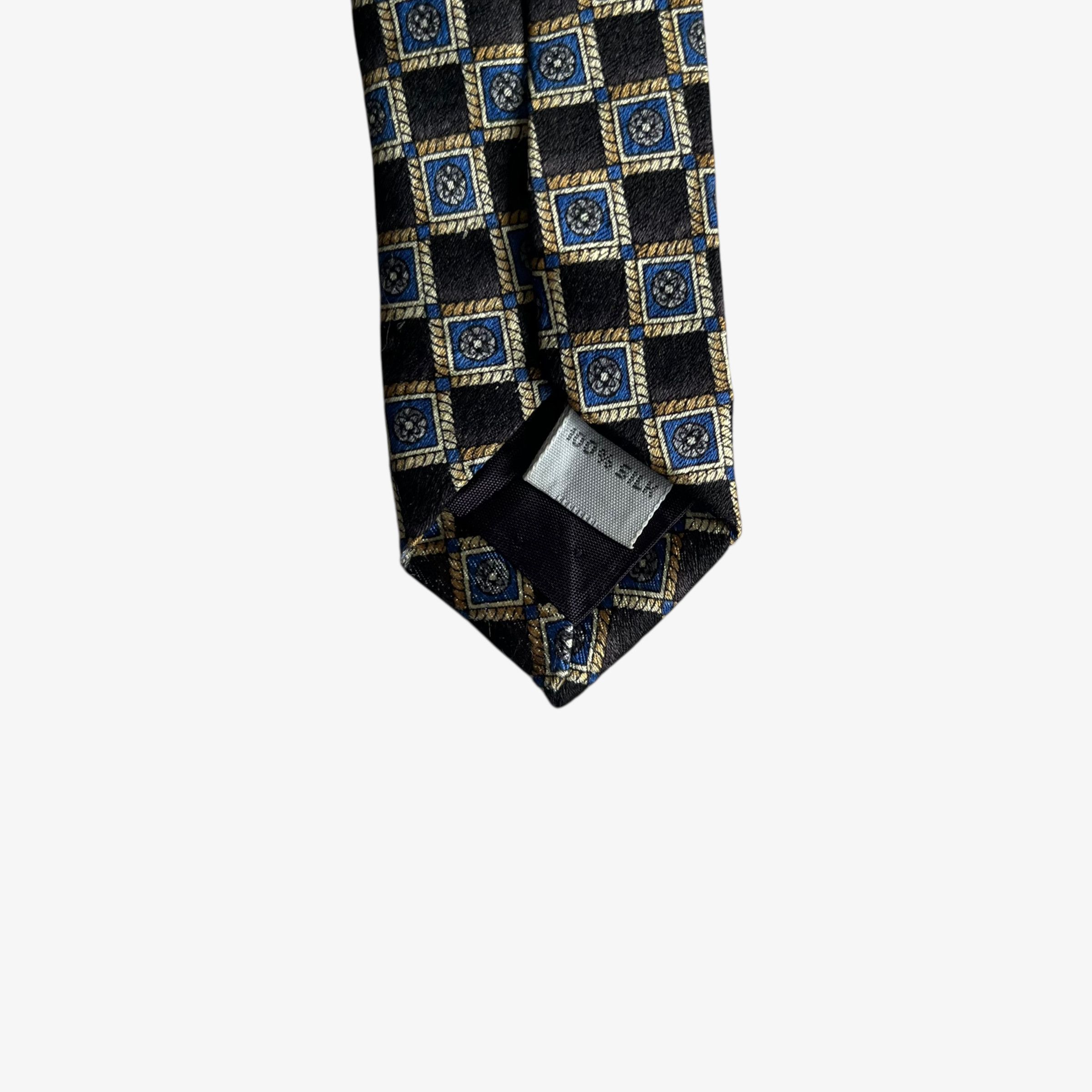 Pierre Cardin Vintage 90s Pierre Cardin Checkered Art Deco Print Silk Tie Size ONE SIZE - 3 Thumbnail