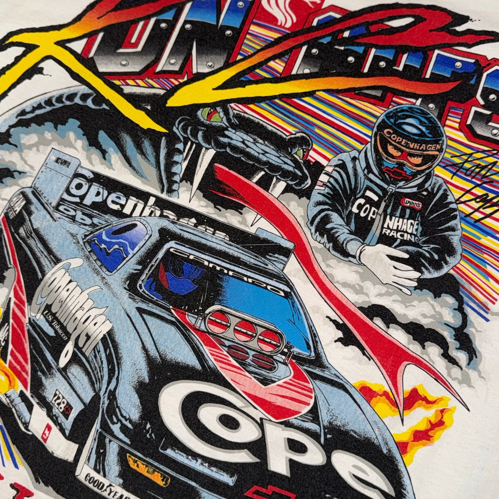 Jerzees 1998 AMPRO Ron Capps Copenhagen Funny Car Tee Size US L / EU 52-54 / 3 - 9 Thumbnail