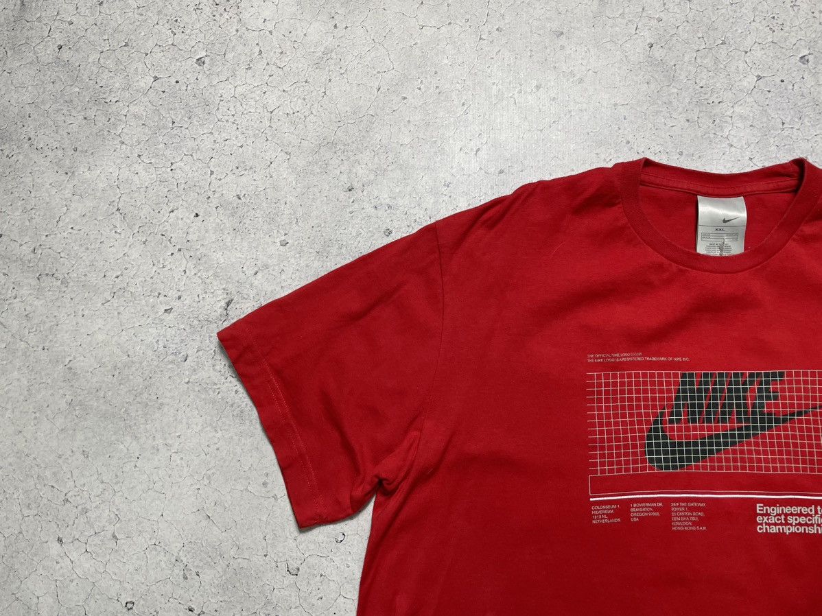 Nike × Vintage Vintage Nike Big Swoosh T- Shirt Y2K Drill Size US XXL / EU 58 / 5 - 4 Thumbnail