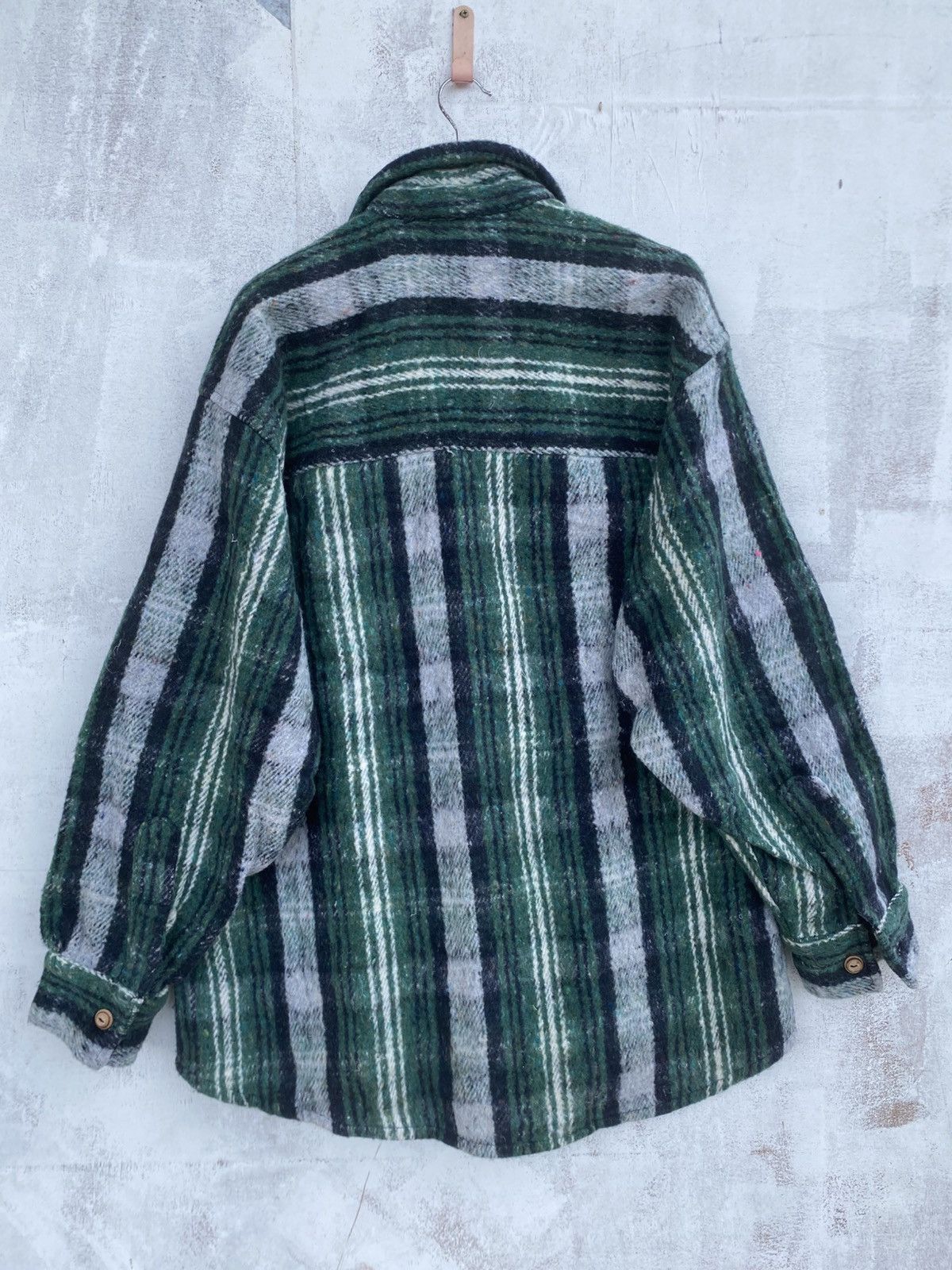 Japanese Brand Vintage Flannel Wood Button Size US L / EU 52-54 / 3 - 4 Thumbnail