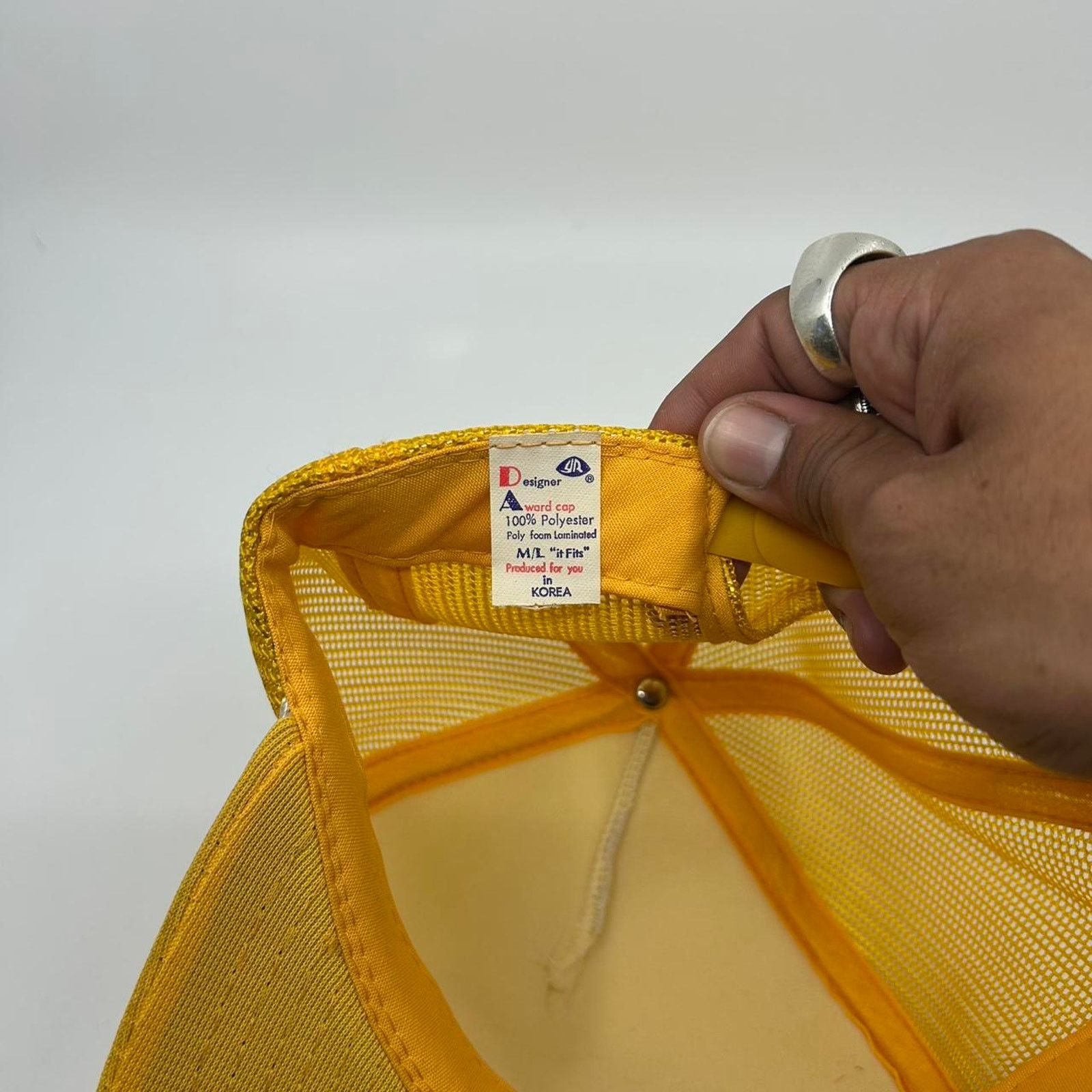 Other VTG 80s Yellow and white Riverside Mudsling trucker hat Size ONE SIZE - 5 Thumbnail