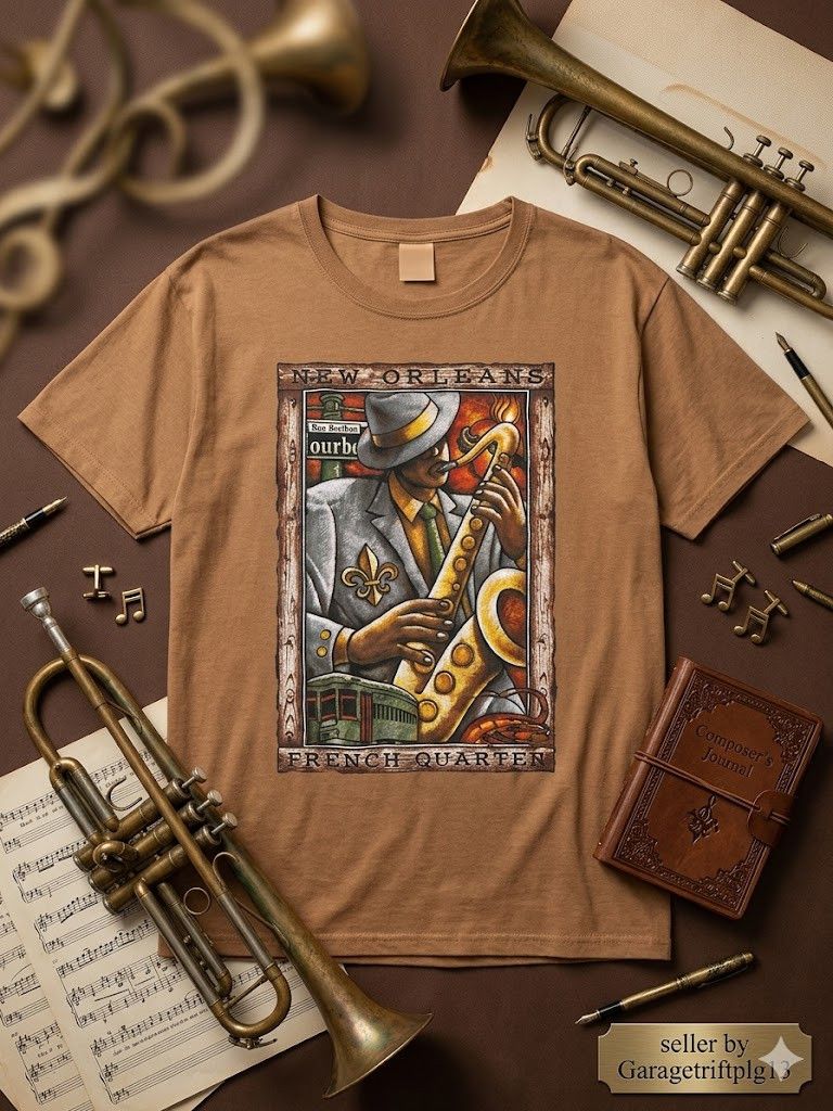 Authentic Pigment KAOS ART NEW ORLEANS JAZZ Size US L / EU 52-54 / 3 - 1 Thumbnail