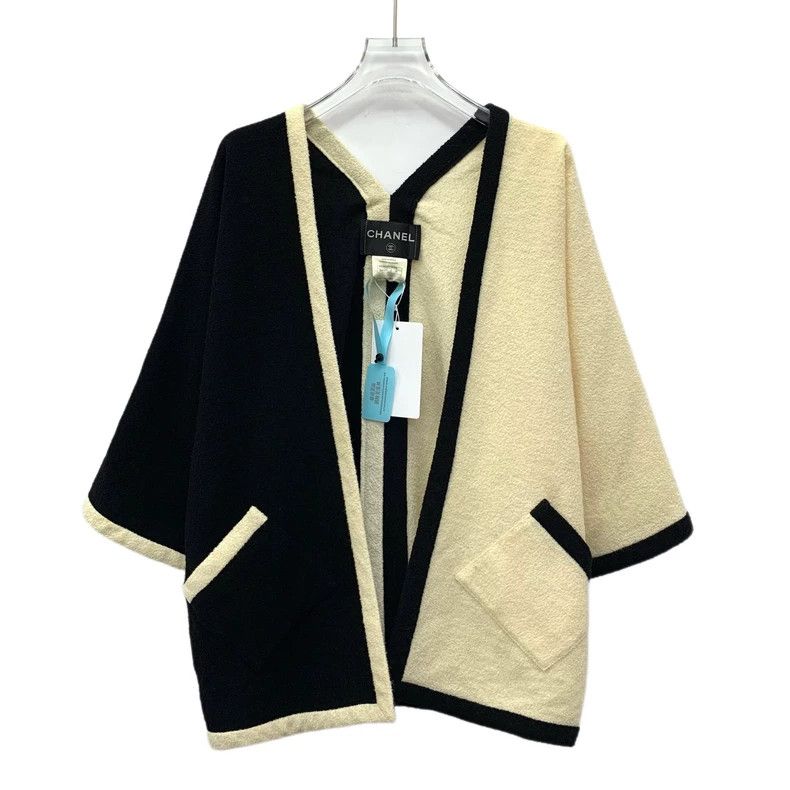 Chanel Chanel Color-blocked wool tweed cardigan coat Size S / US 4 / IT 40 - 1 Thumbnail