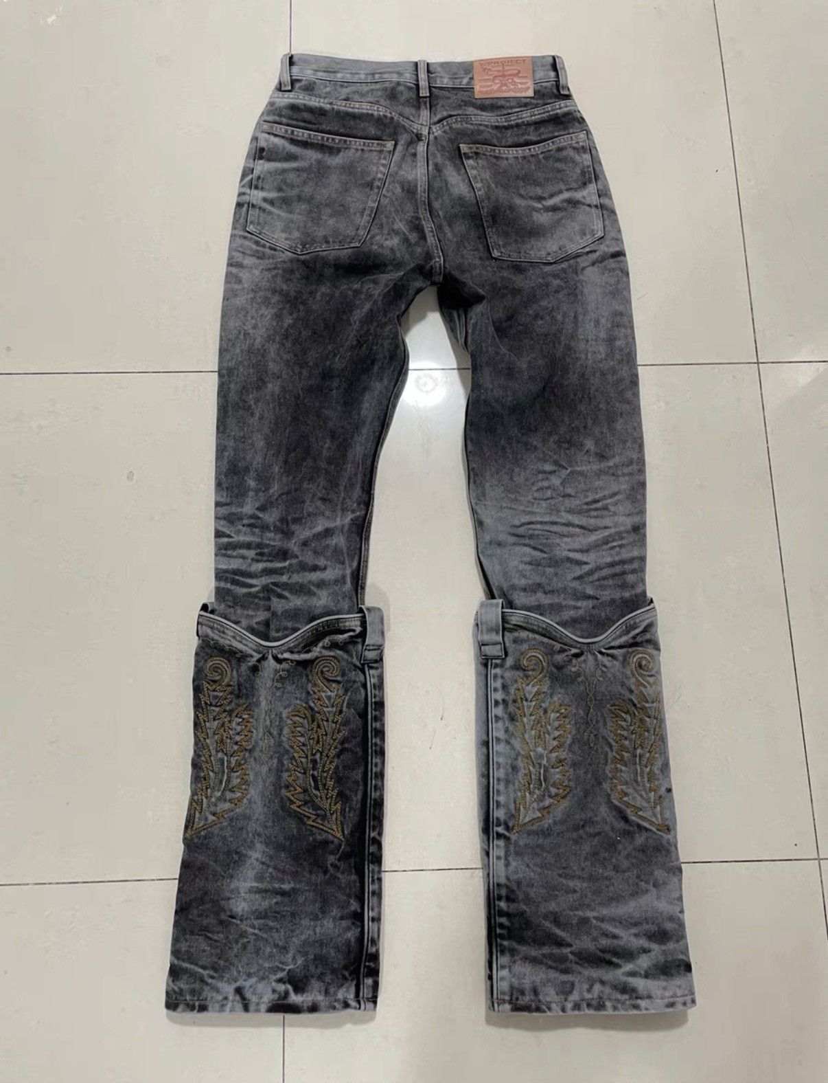 Y/Project Y/Project 21FW Washed Embroidered Straight-Leg Denim Size US 30 / EU 46 - 2 Thumbnail