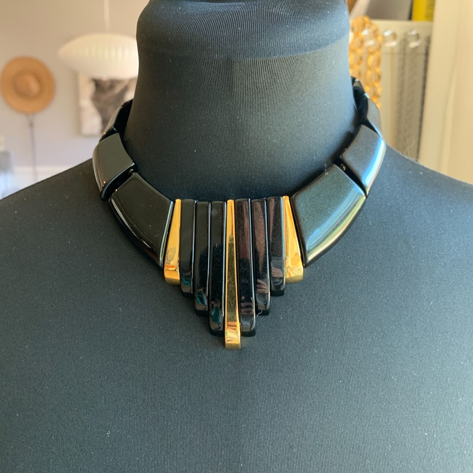 Other Napier Vintage 1986 Gold Tone Black Jet Collection Necklace Size ONE SIZE - 7 Thumbnail