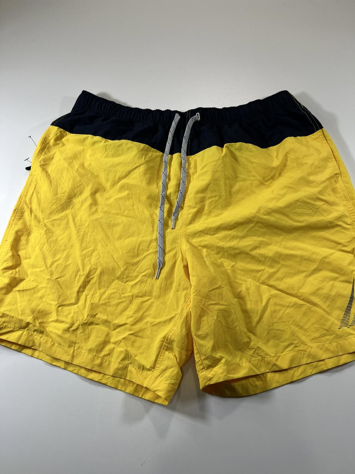 Nautica Nautica Men's Yellow and Navy Swim Shorts Size US 34 / EU 50 - 1 Thumbnail