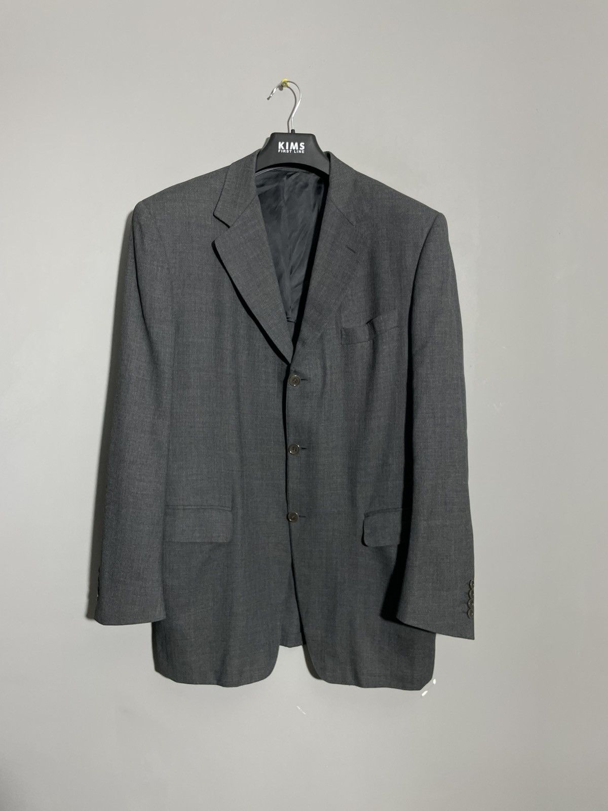 Canali Vintage Canali Two Piece Wool Suit Blazer/Pants Italy Size 52L - 2 Thumbnail
