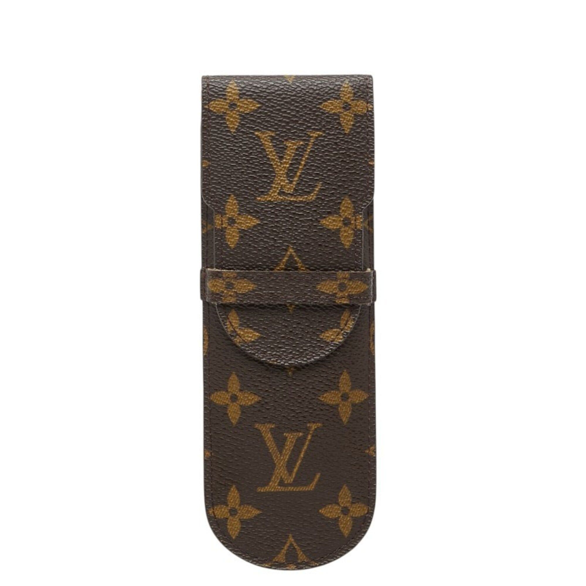 Louis Vuitton Louis Vuitton Monogram Etui Stylo Pen Case M62990 Brown Leather Women's LOUIS VUITTON Size ONE SIZE - 1 Thumbnail
