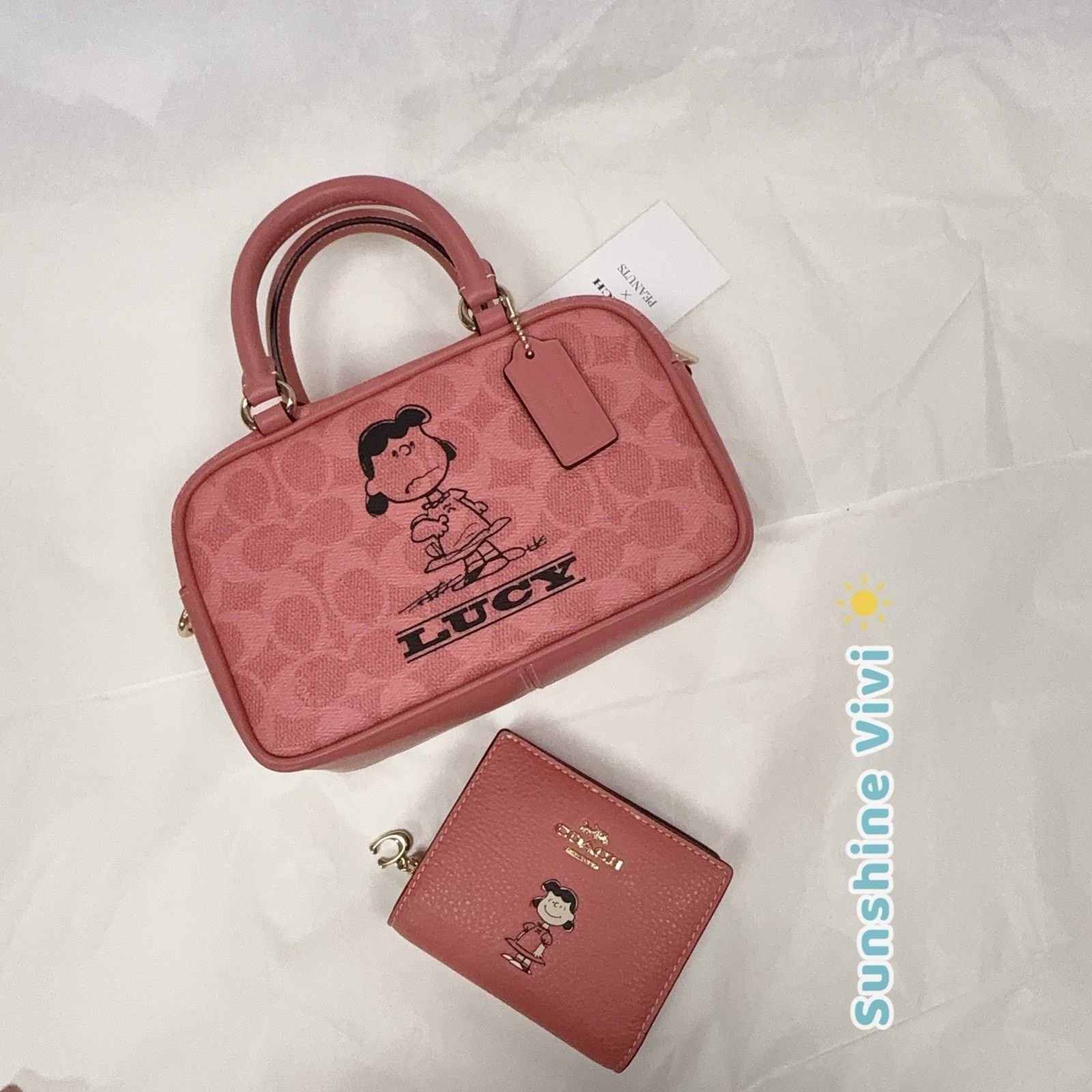 Coach NWT Bundle Coach X Peanuts Satchel CBJ62 & CBN89 Snap Wallet Size ONE SIZE - 6 Thumbnail