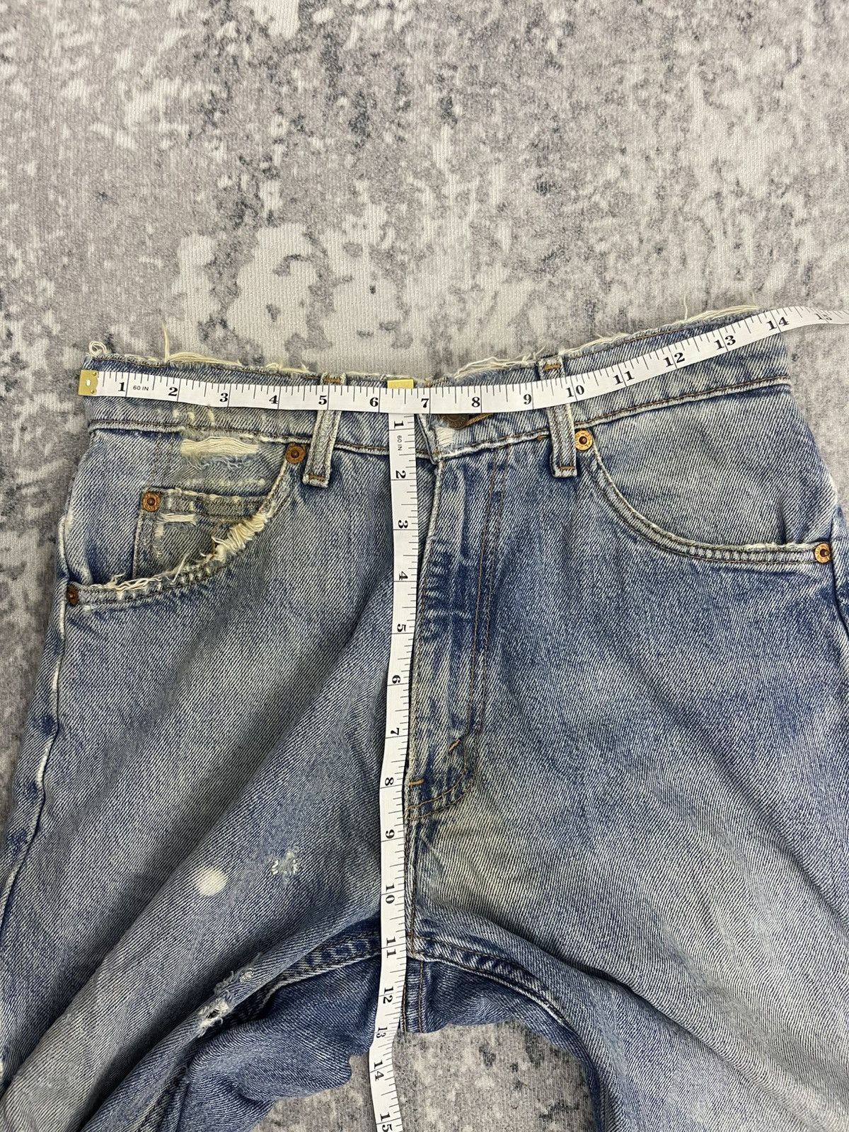 Levi's Vintage 90s Levi’s 613 Orange Tab Distressed Denim Size US 29 - 20 Thumbnail